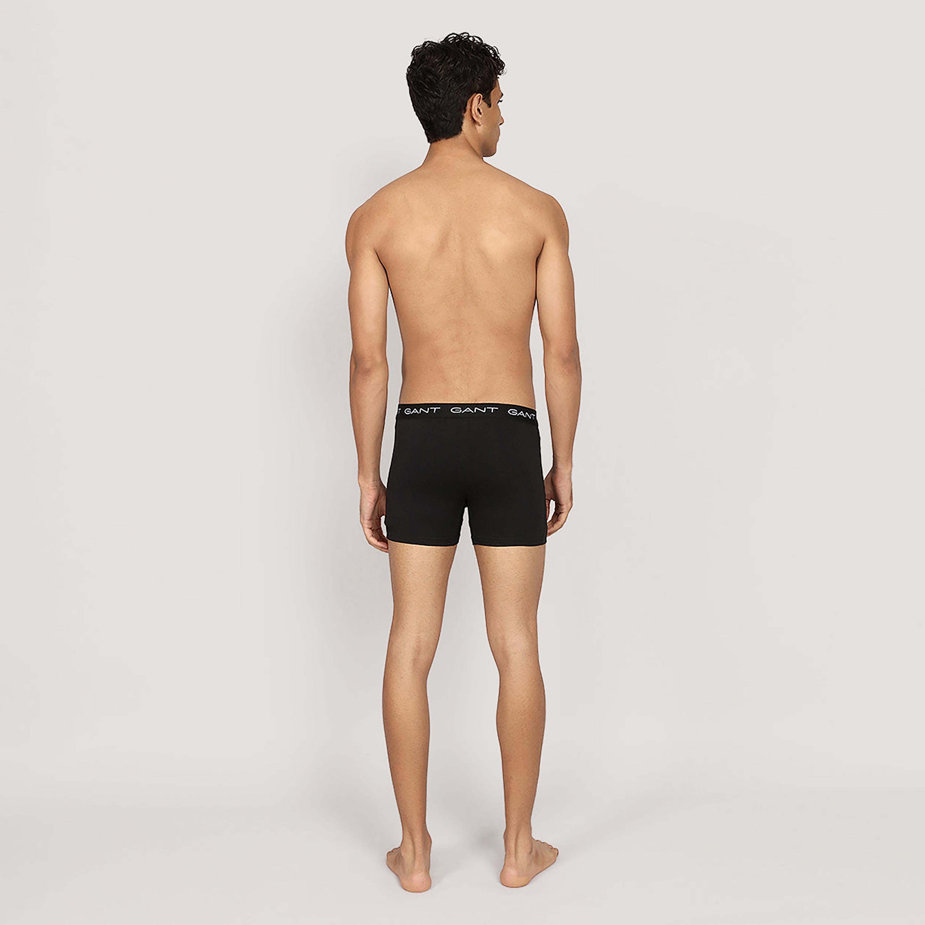 عبوة من 3 سراويل بوكسر داخلية رجالية بخصر متوسط بطبعة شعار الماركة من جانت-men-clothing-innerwear-underwear-image-4