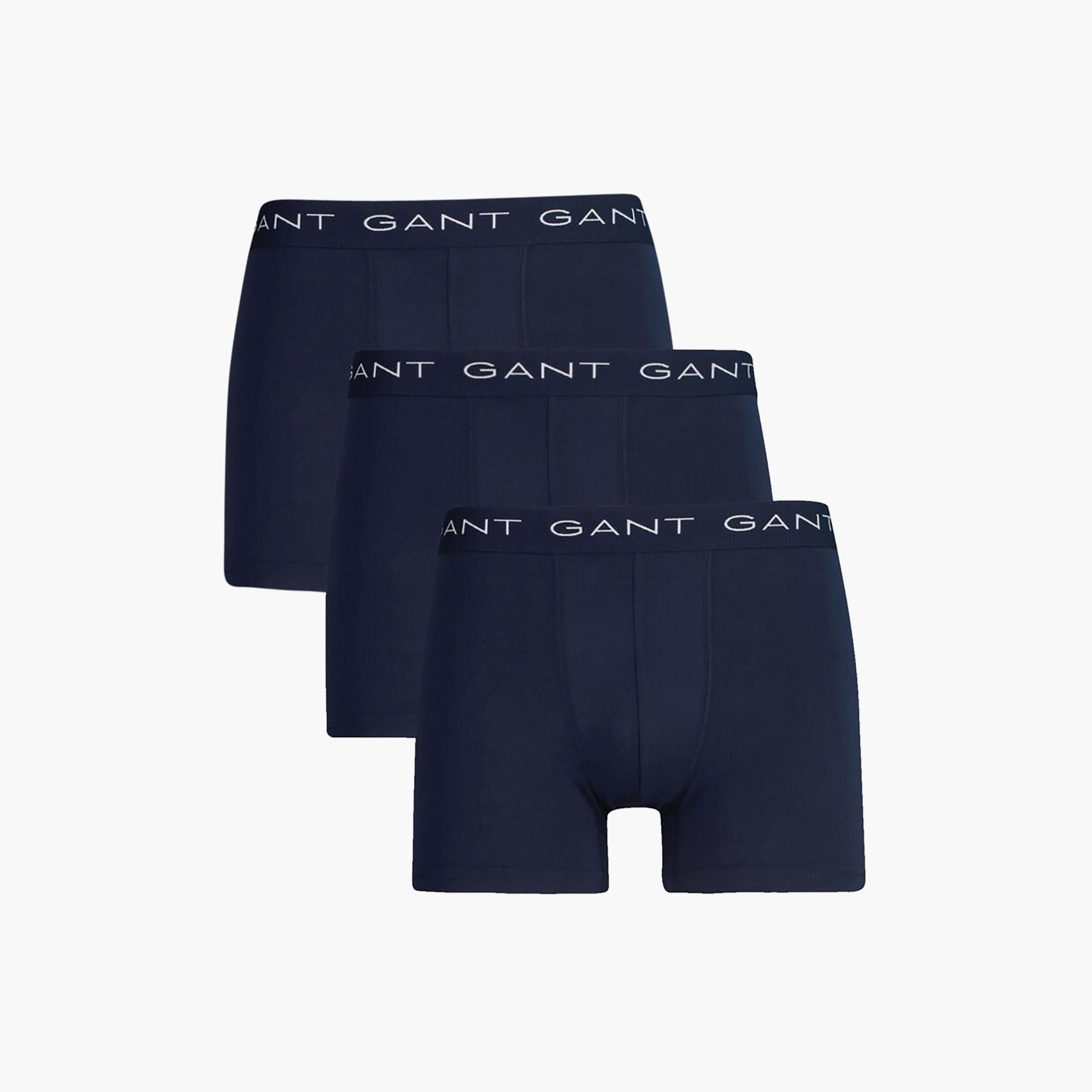 Gant Pack of 3 Mid-Rise Brand Print Waistband Men's Boxer Briefs-men-clothing-innerwear-underwear-image-1