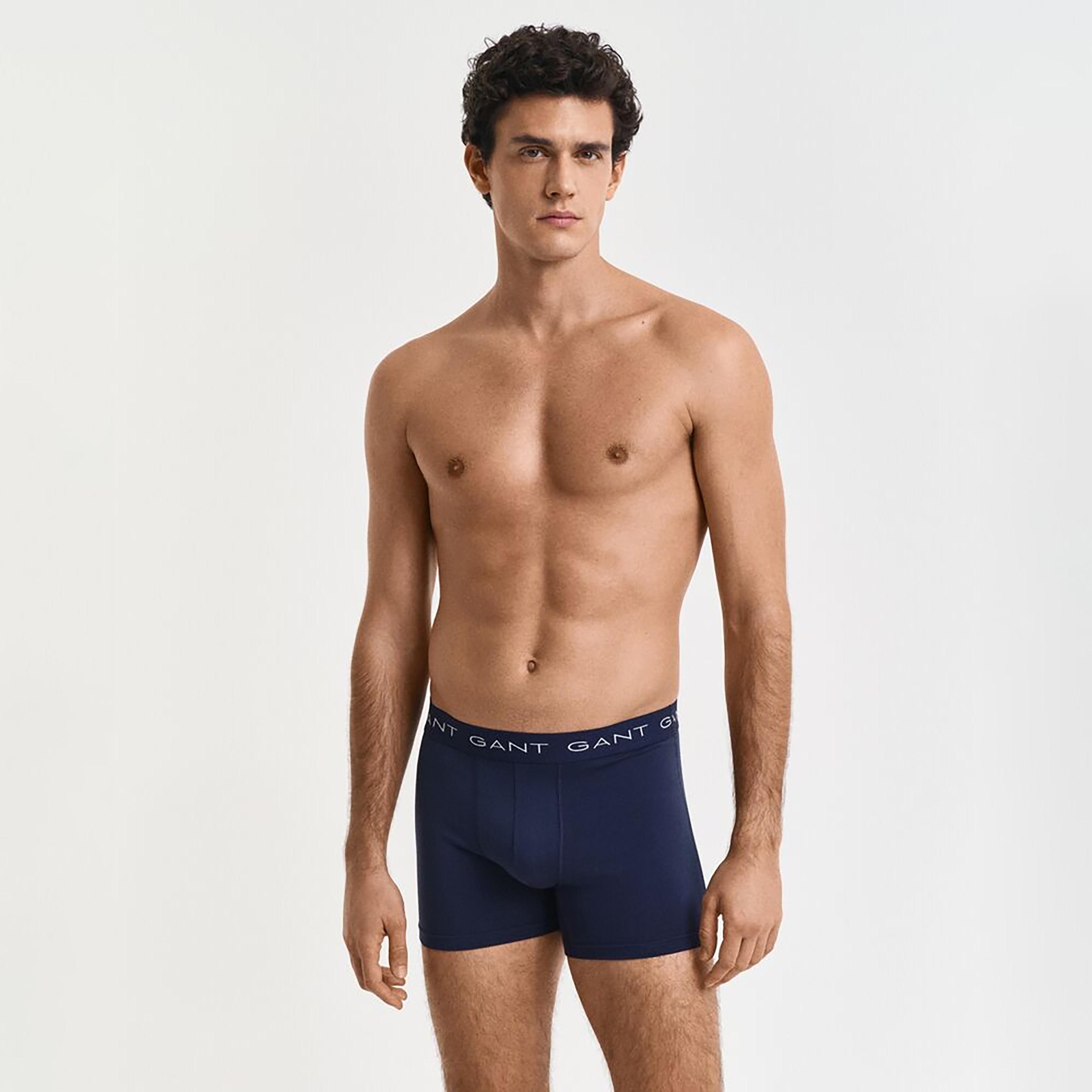 Gant Pack of 3 Mid-Rise Brand Print Waistband Men's Boxer Briefs-men-clothing-innerwear-underwear-image-2