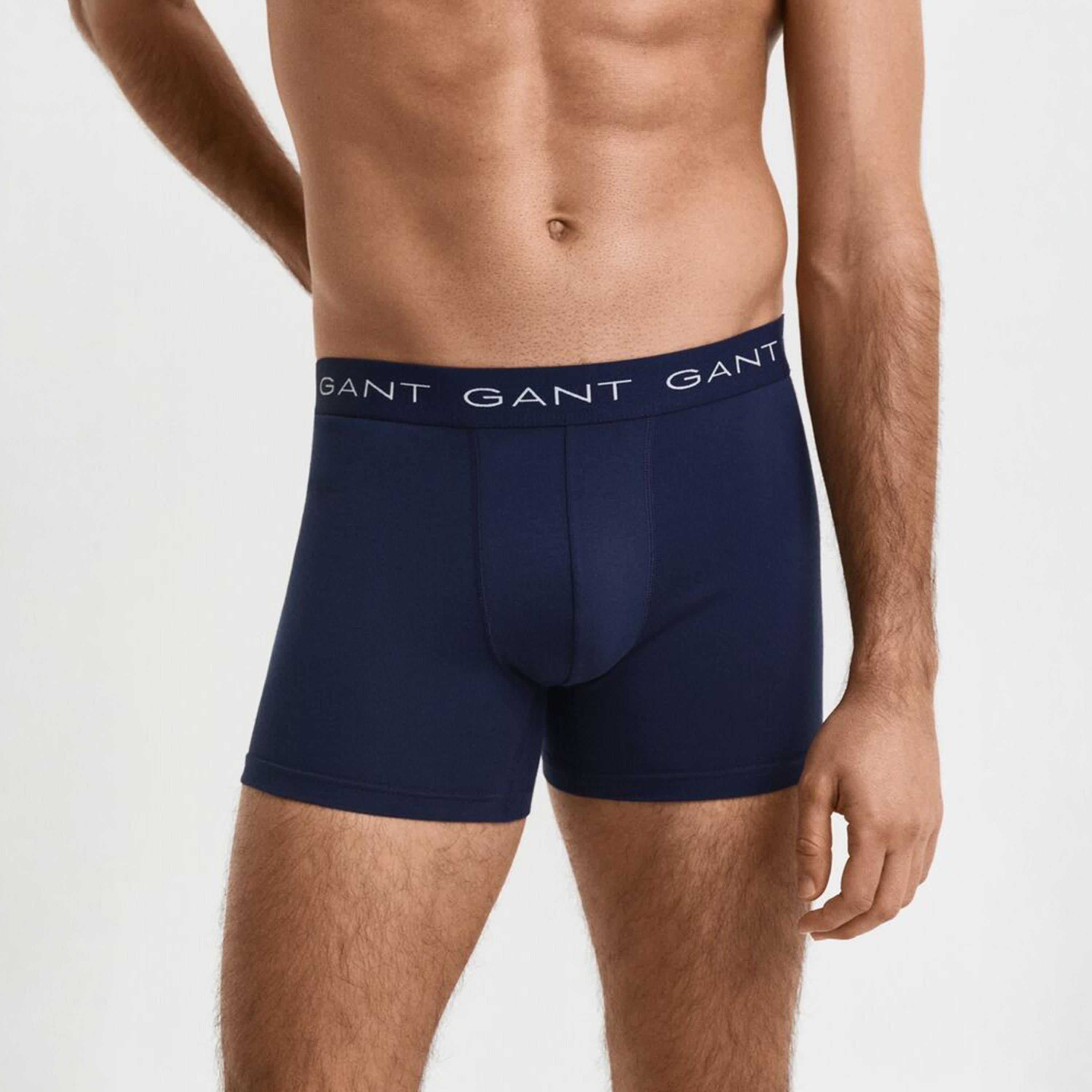 Gant Pack of 3 Mid-Rise Brand Print Waistband Men's Boxer Briefs-men-clothing-innerwear-underwear-image-3