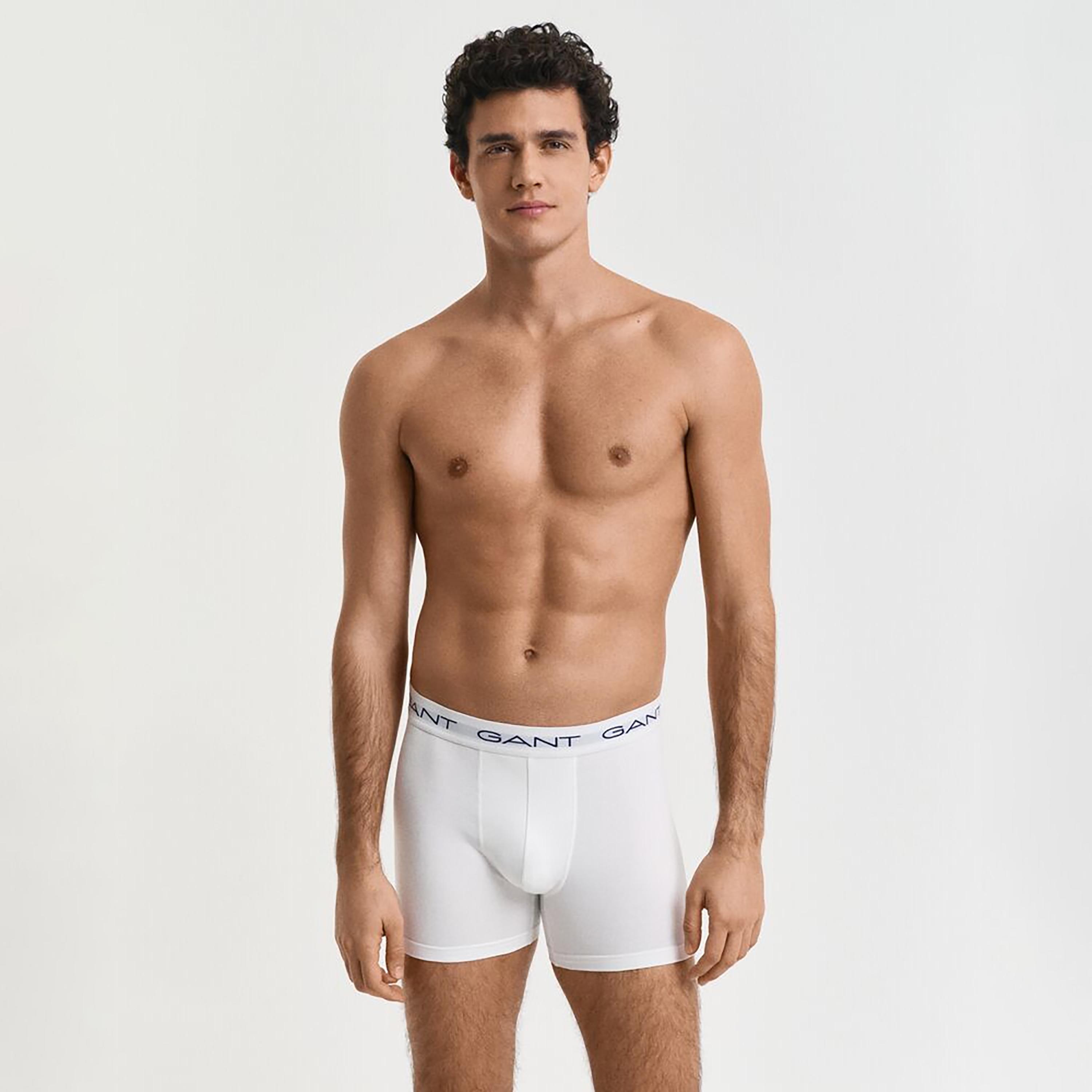 Gant Pack of 3 Mid-Rise Brand Print Waistband Men's Boxer Briefs-men-clothing-innerwear-underwear-image-2