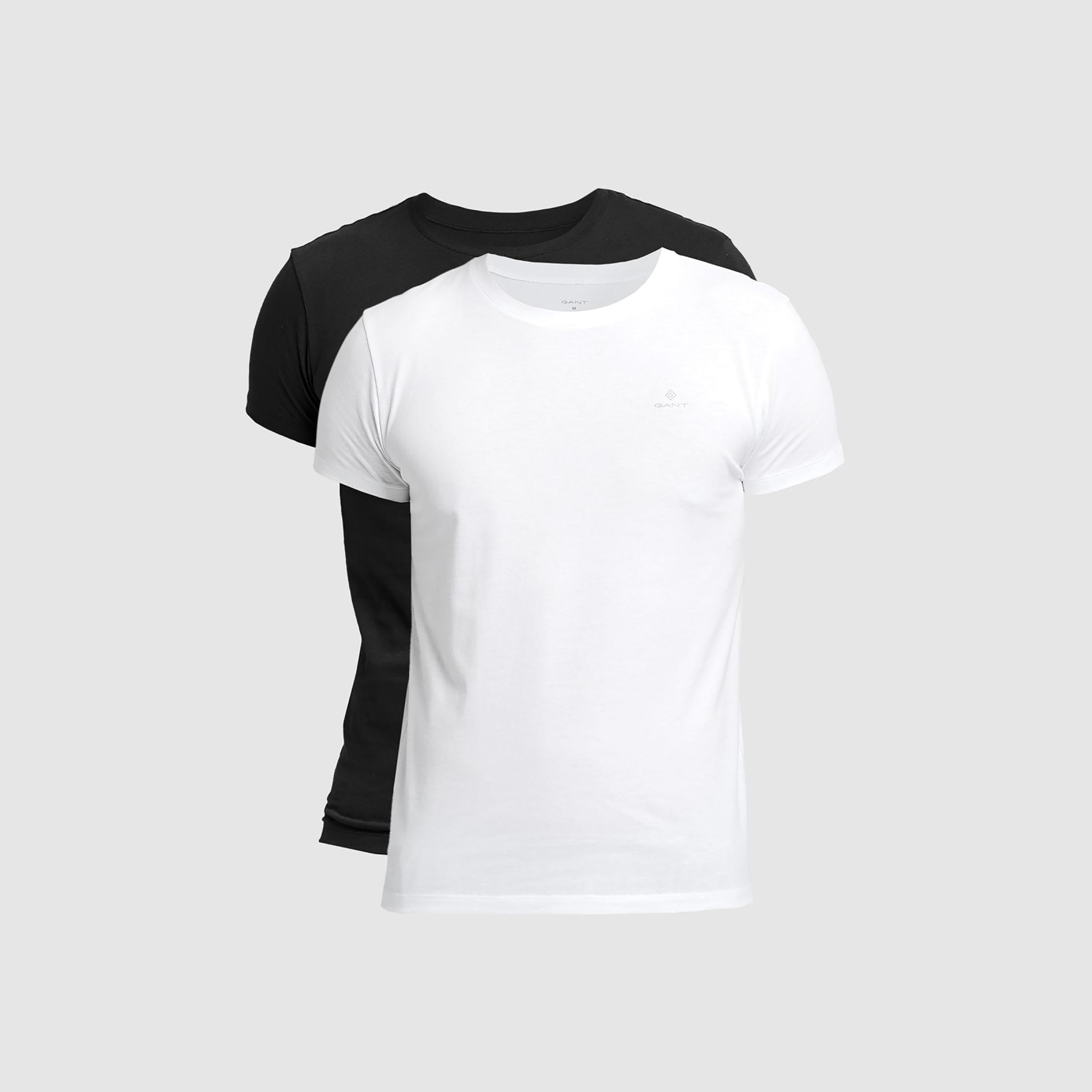 مجموعة جانت مكونة من 2 تي شيرت سادة بياقة دائرية وأكمام قصيرة-men-clothing-tshirtsandpolos-tshirts-image-1