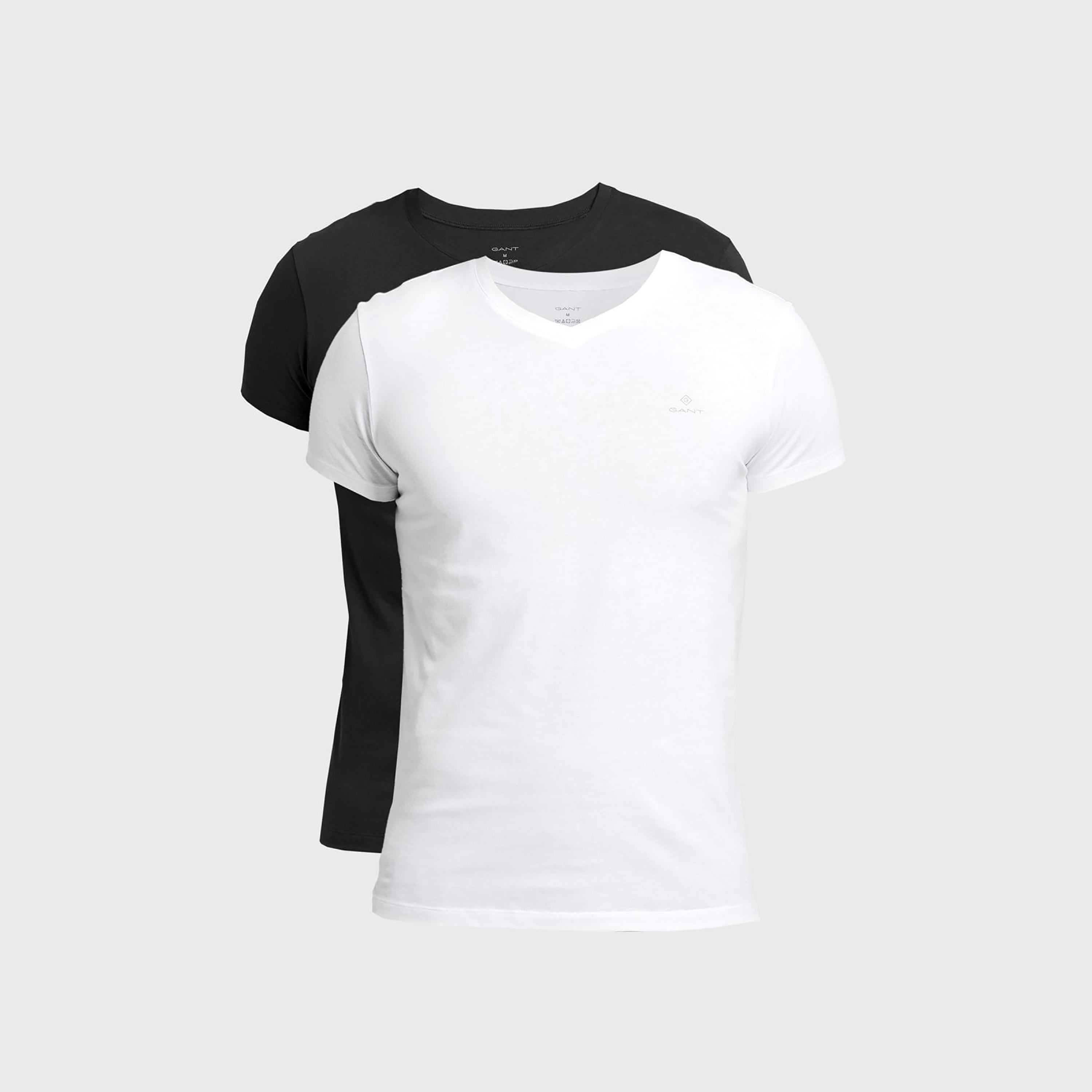 مجموعة جانت مكونة من 2 تي شيرت سادة بأكمام قصيرة والرقبة الخامسة-men-clothing-tshirtsandpolos-tshirts-image-2