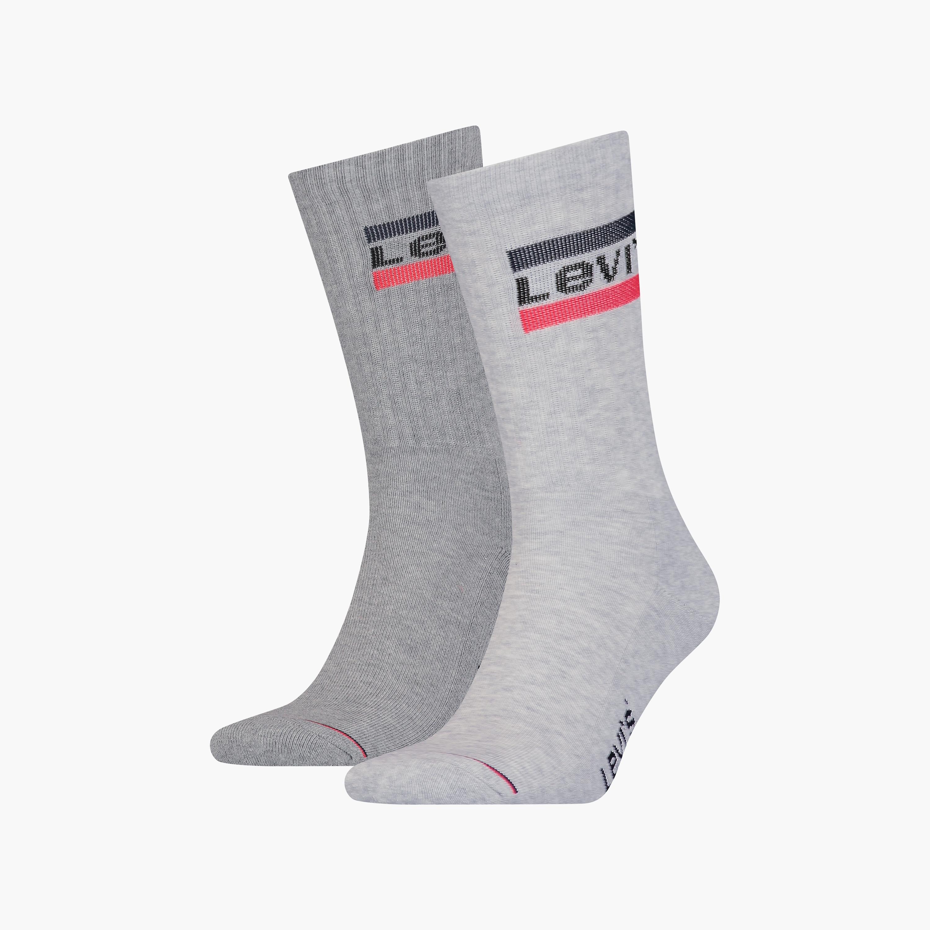 مجموعة من 2 جوارب رجالية بطول الكاحل بشعار منقوش من ليفايس-men-socks-image-3