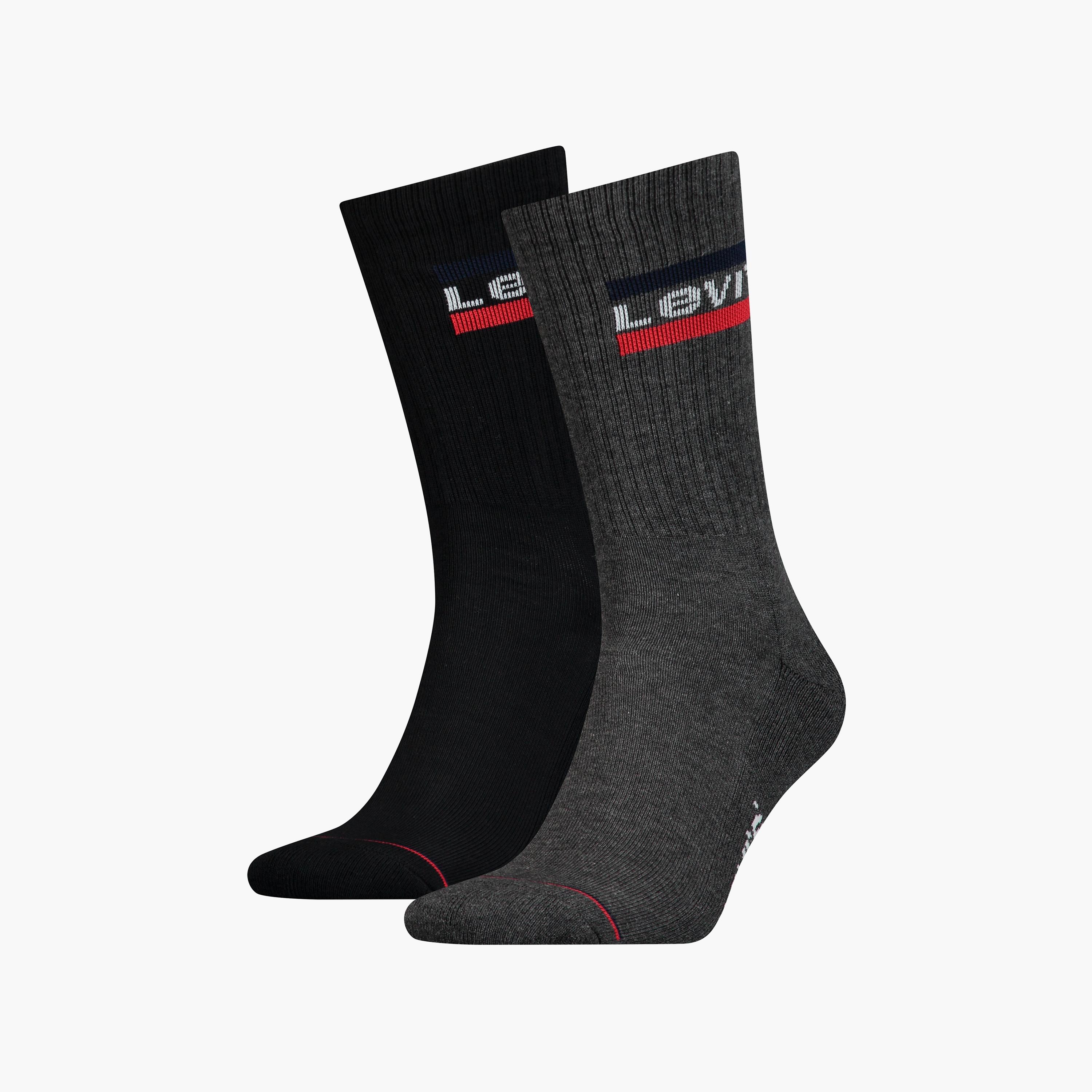 مجموعة من 2 جوارب رجالية بطول الكاحل بشعار منقوش من ليفايس-men-socks-image-2