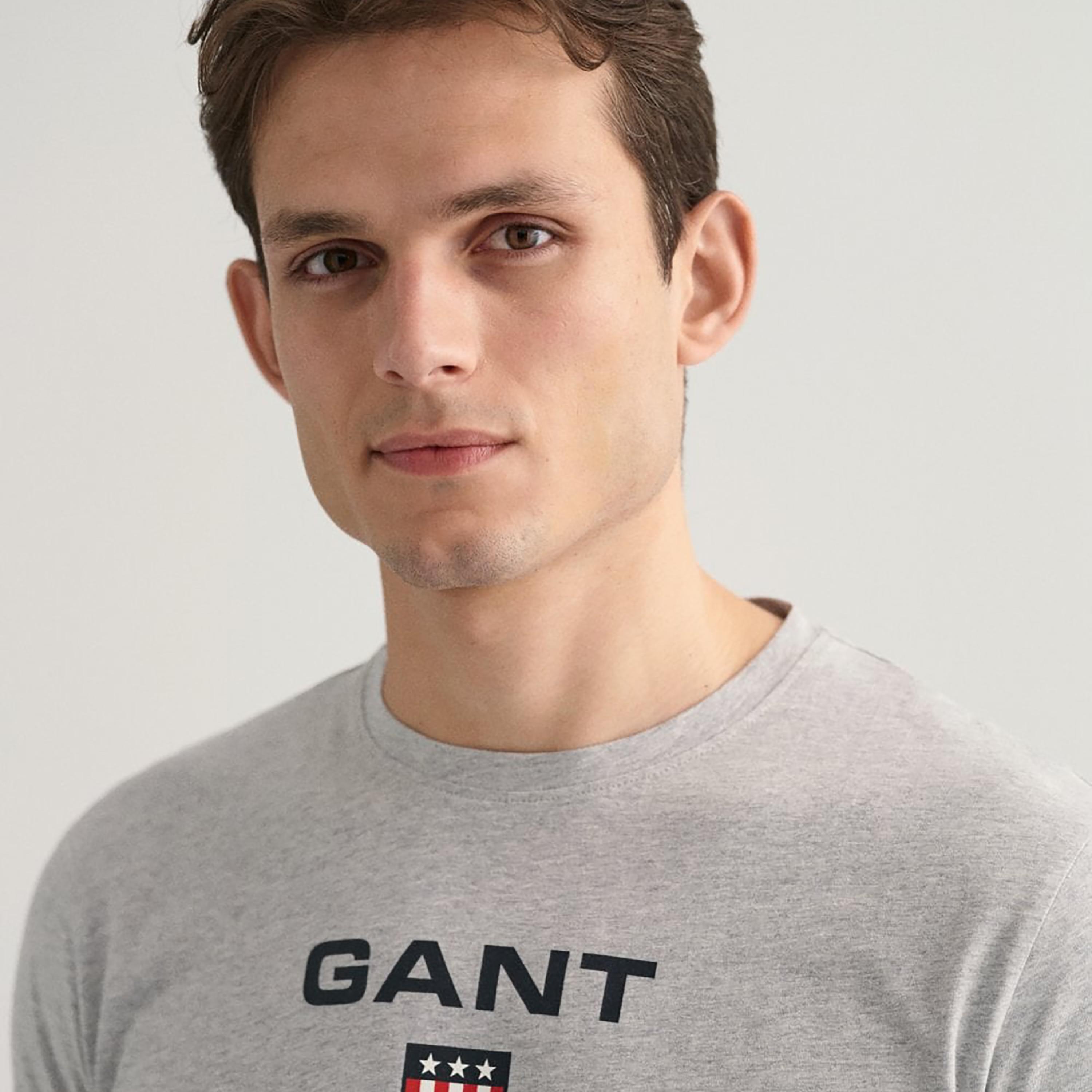 تي-شيرت من جانت لوجو طباعة طاقم الرقبة بأكمام قصيرة ورقبة دائرية-men-clothing-tshirtsandpolos-tshirts-image-3