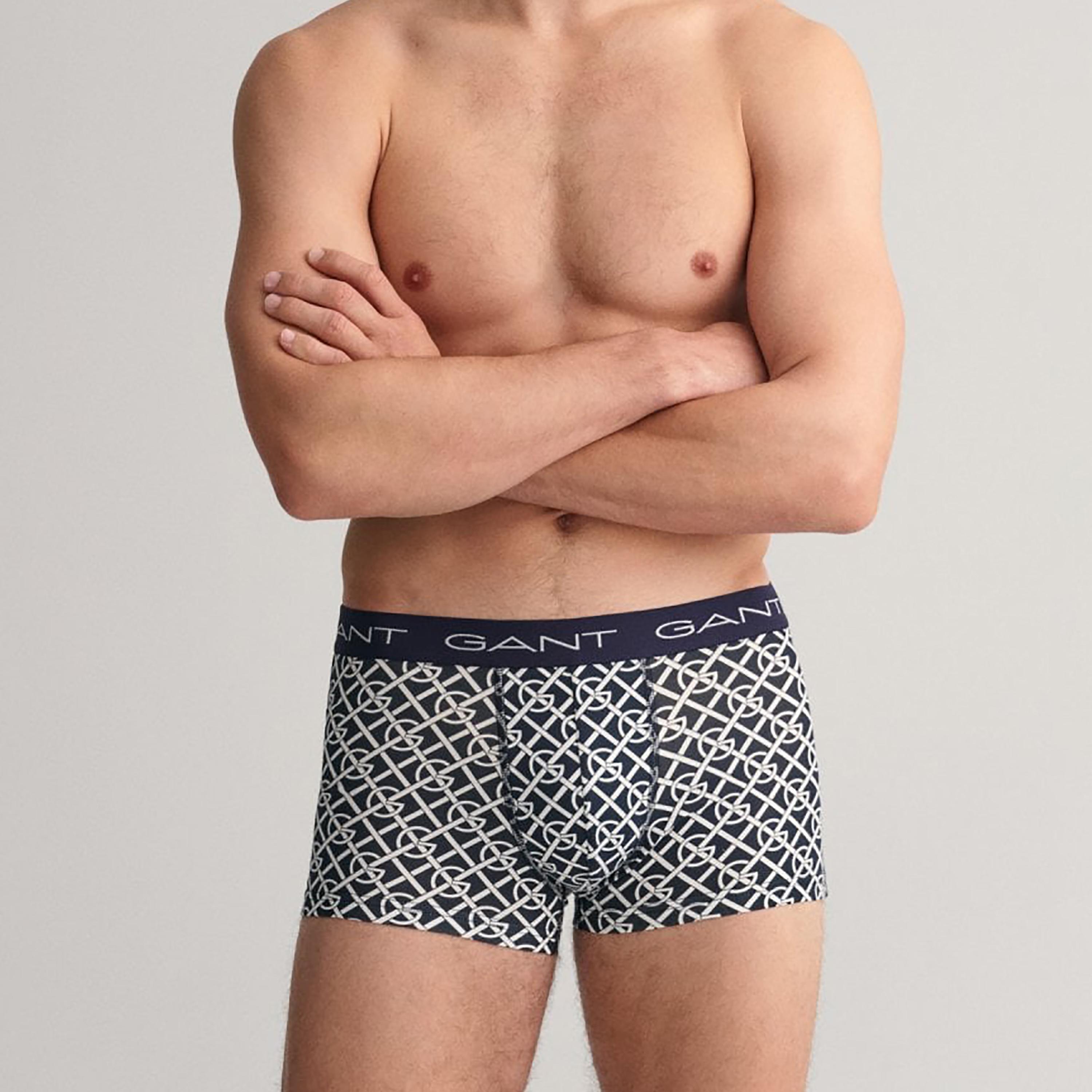 Gant Pack of 3 Branding Elasticated Waist Trunks-men-clothing-innerwear-underwear-image-2