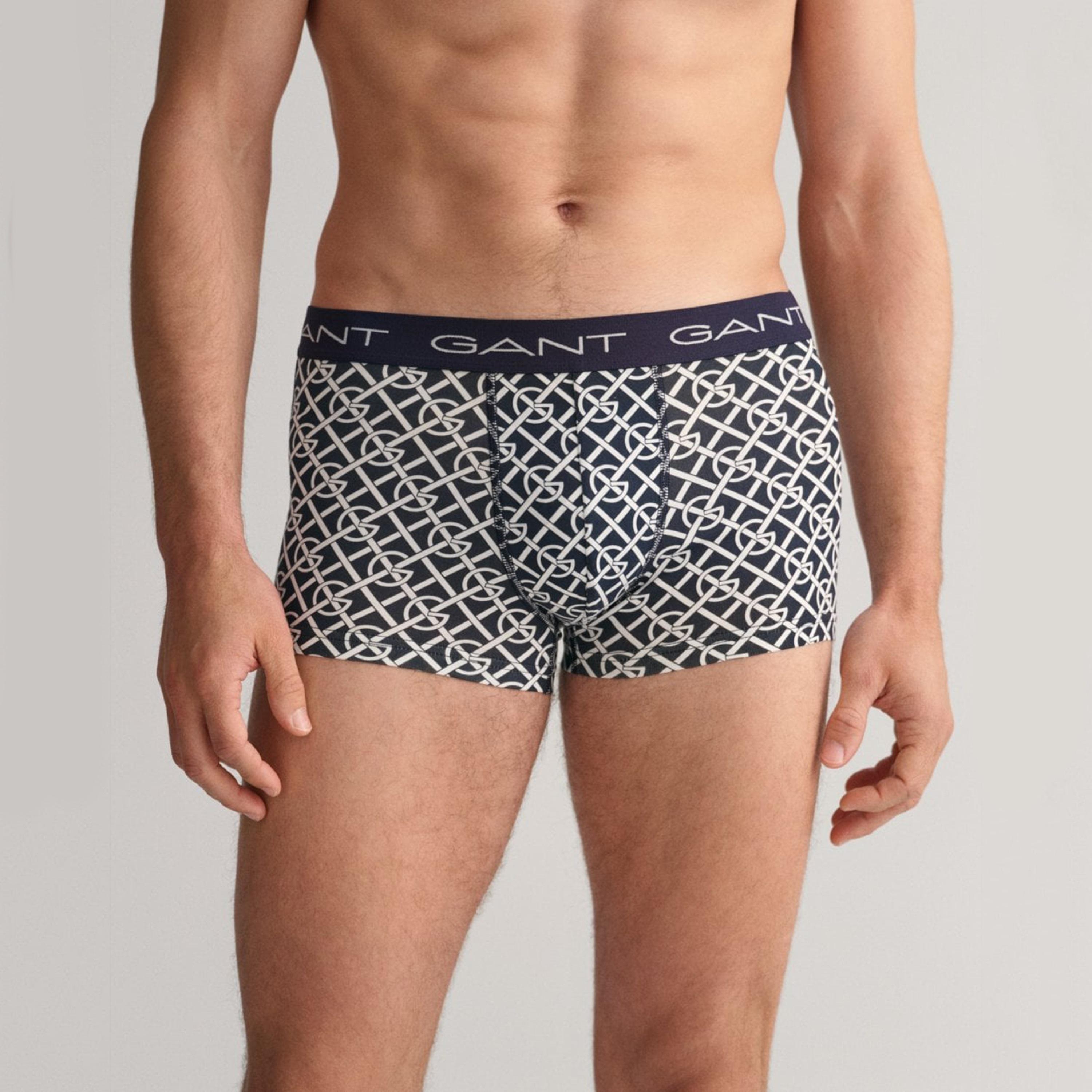 Gant Pack of 3 Branding Elasticated Waist Trunks-men-clothing-innerwear-underwear-image-4