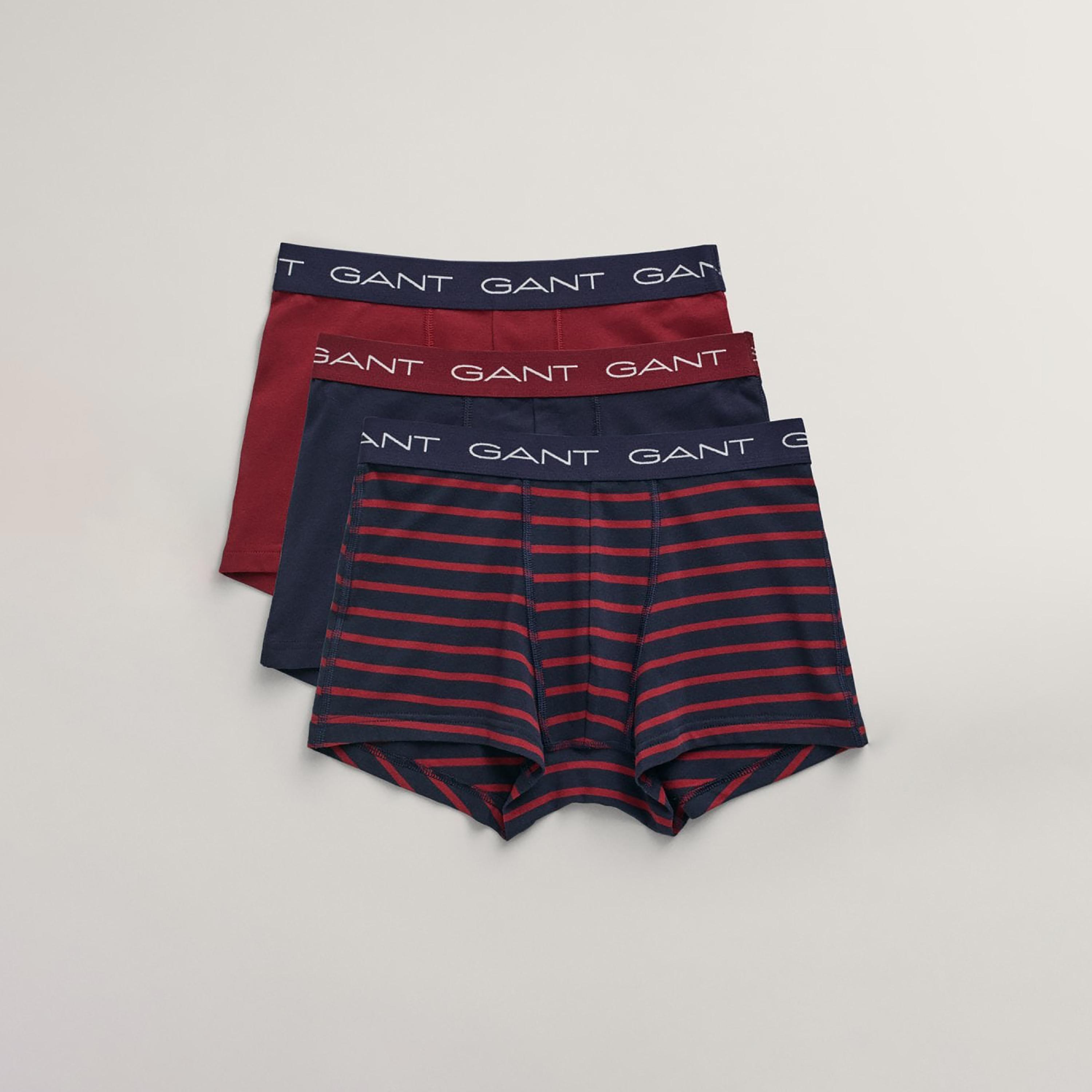 Gant Pack of 3 Branding Elasticated Waist Trunks-men-clothing-innerwear-underwear-image-1