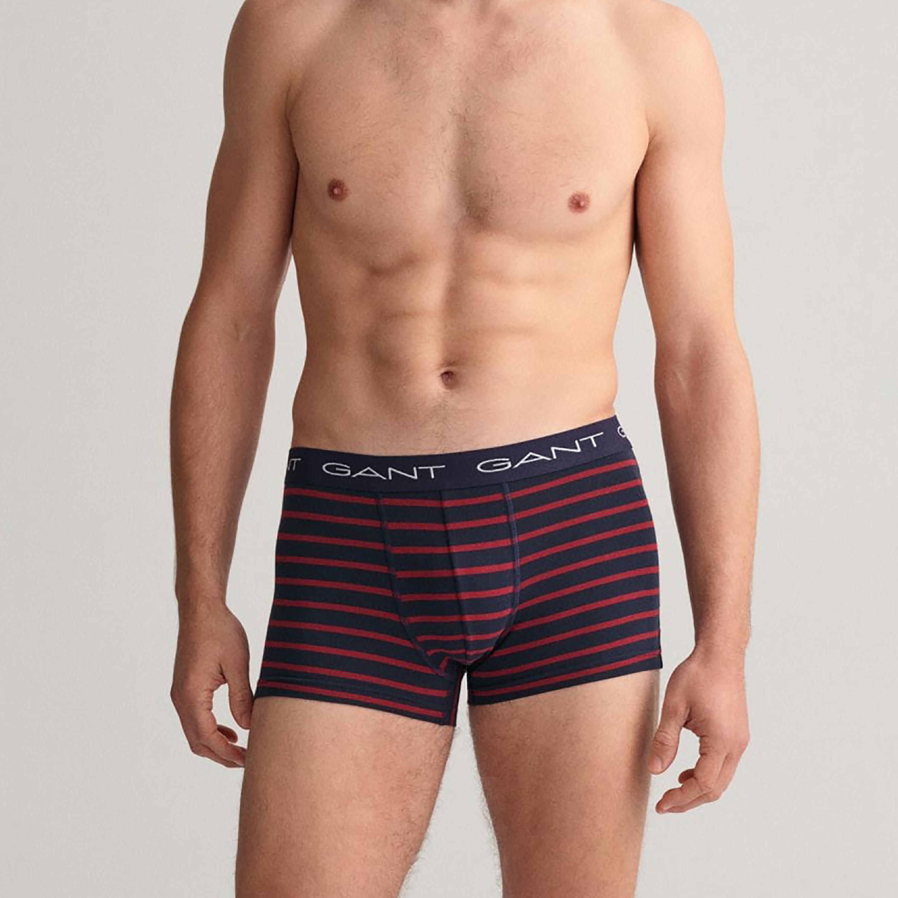 Gant Pack of 3 Branding Elasticated Waist Trunks-men-clothing-innerwear-underwear-image-2