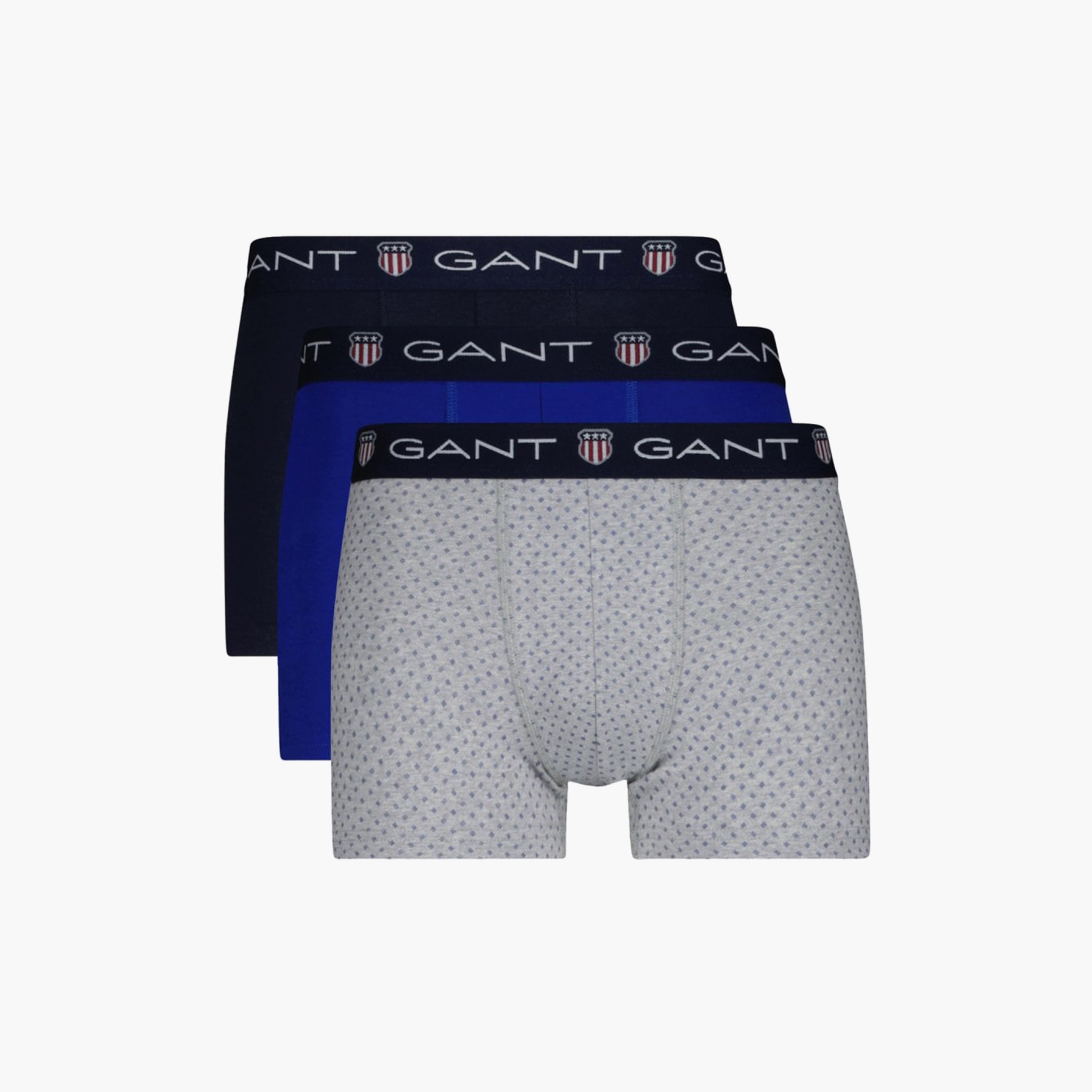 Gant Pack of 3 Branding Elasticated Waist Trunks-men-clothing-innerwear-underwear-image-1