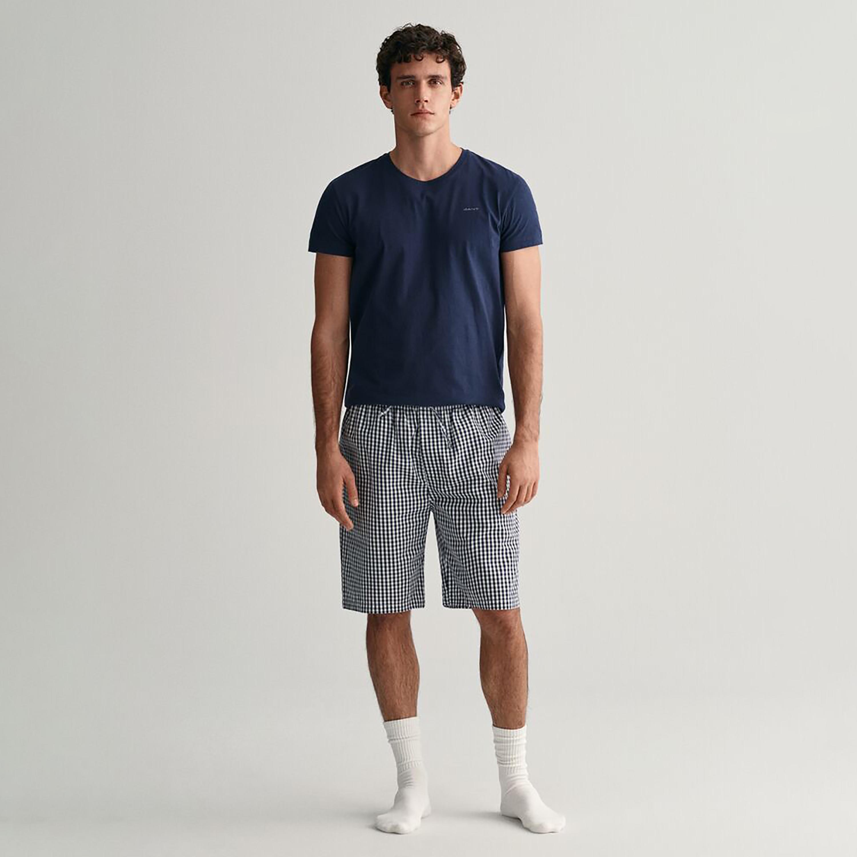 Gant Gingham Checks Mid-Rise Drawstring Closure Men Shorts-men-clothing-nightwear-pyjamaandshorts-image-2