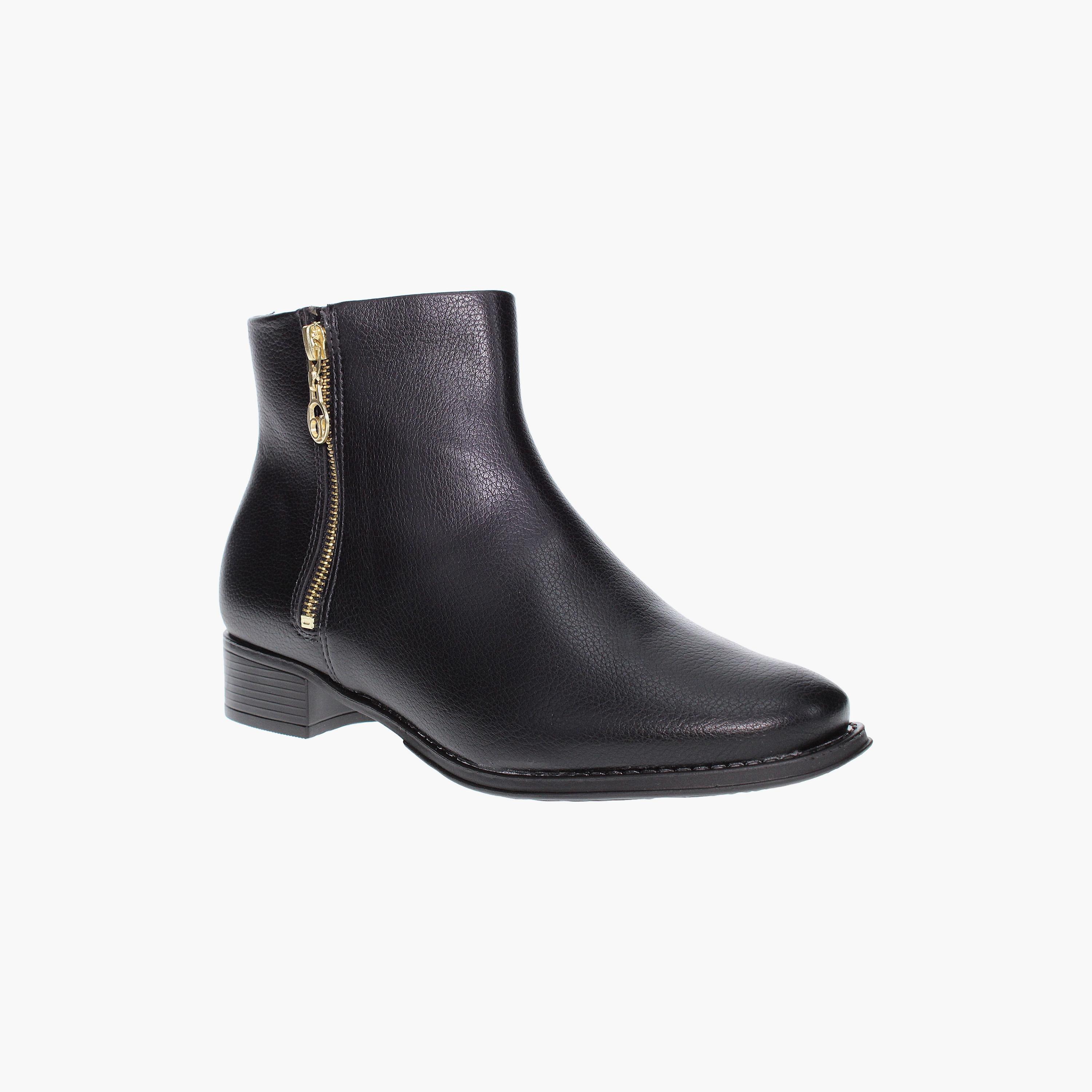 حذاء نسائي بكعب منخفض للكاحل مع سحاب للإغلاق من بيرا ريو-women-shoes-boots-image-2