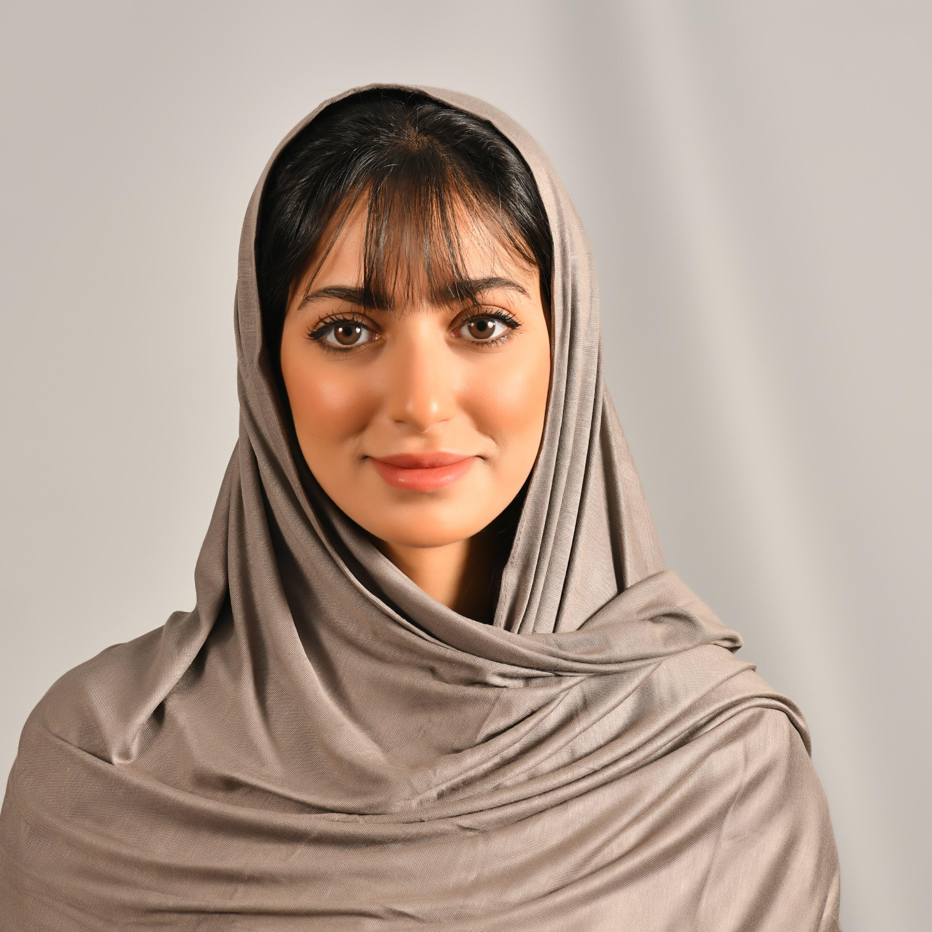 Hawraa Beige Plain Hijab-women-arabicclothing-headscarf-hijab-image-1