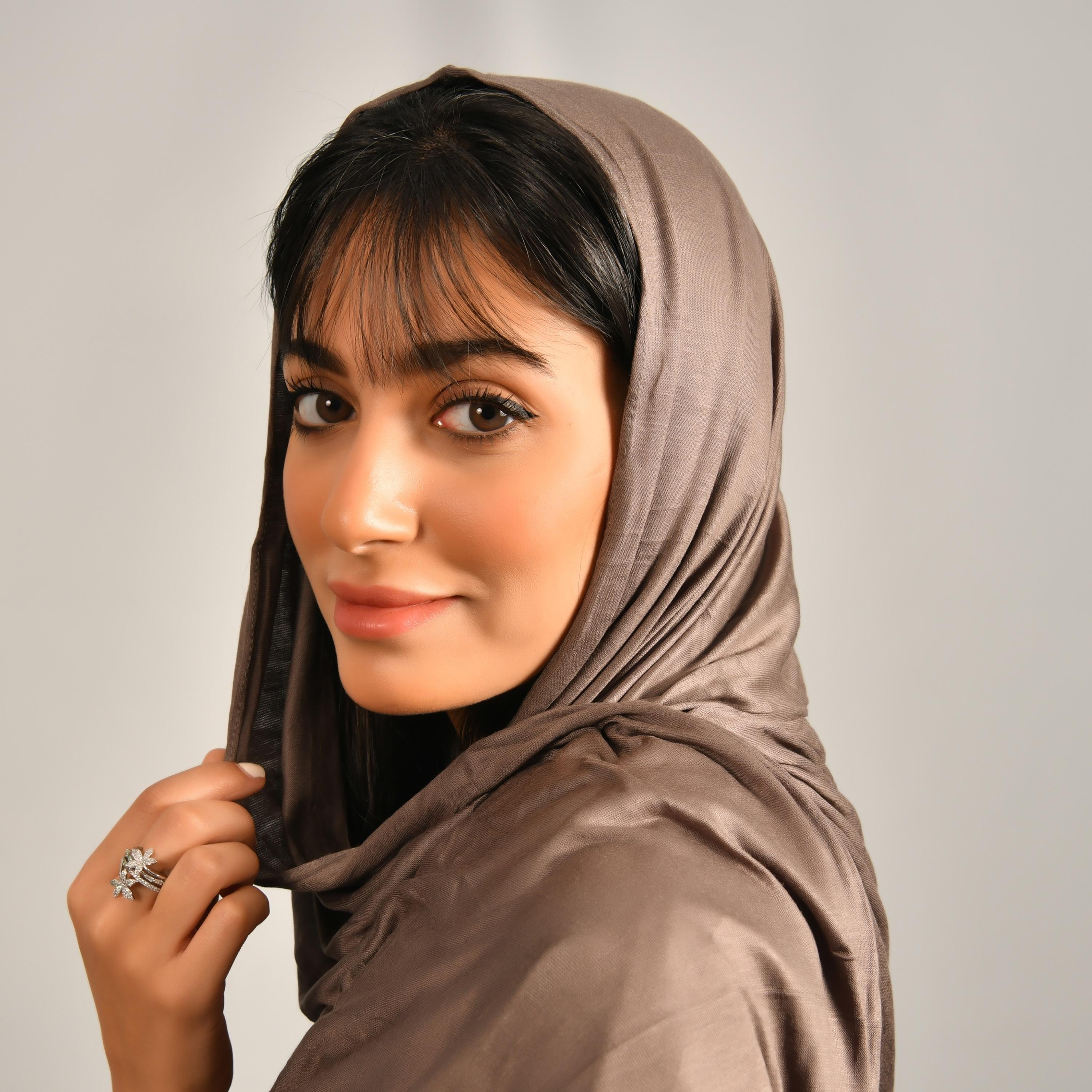 Hawraa Brown Plain Hijab-women-arabicclothing-headscarf-hijab-image-2