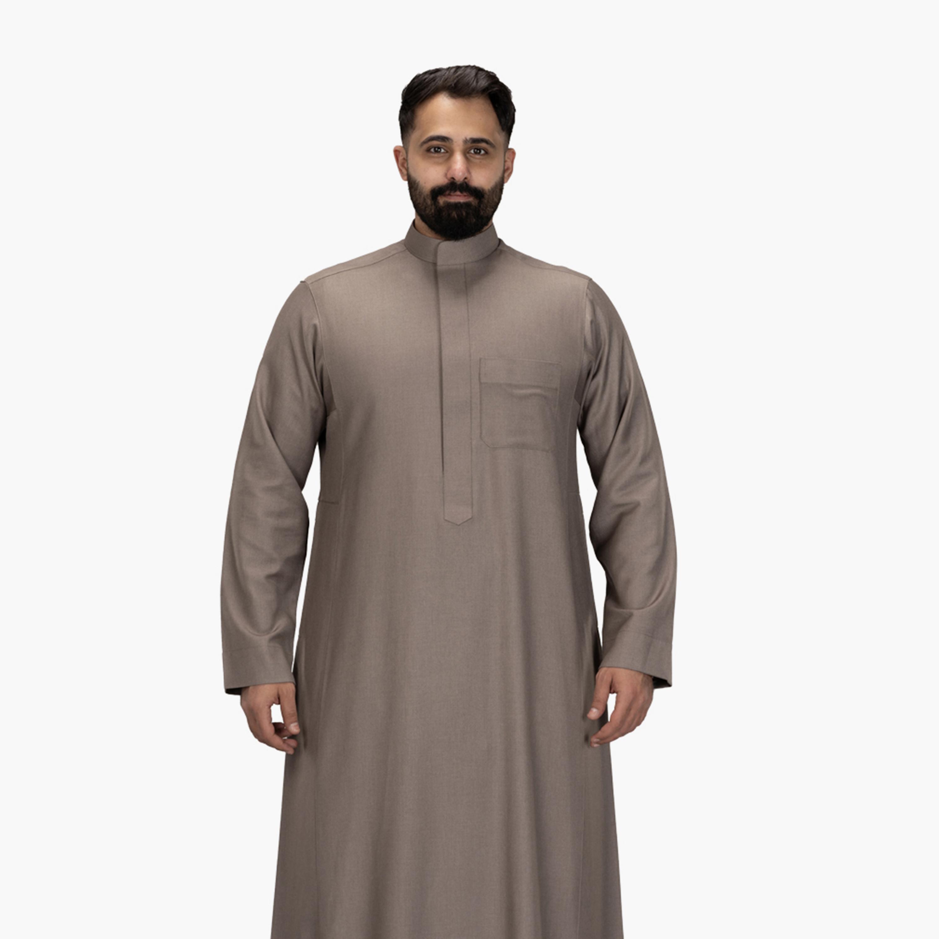 Drosh Baige Men's Thobe-men-arabicclothing-thobes-image-1