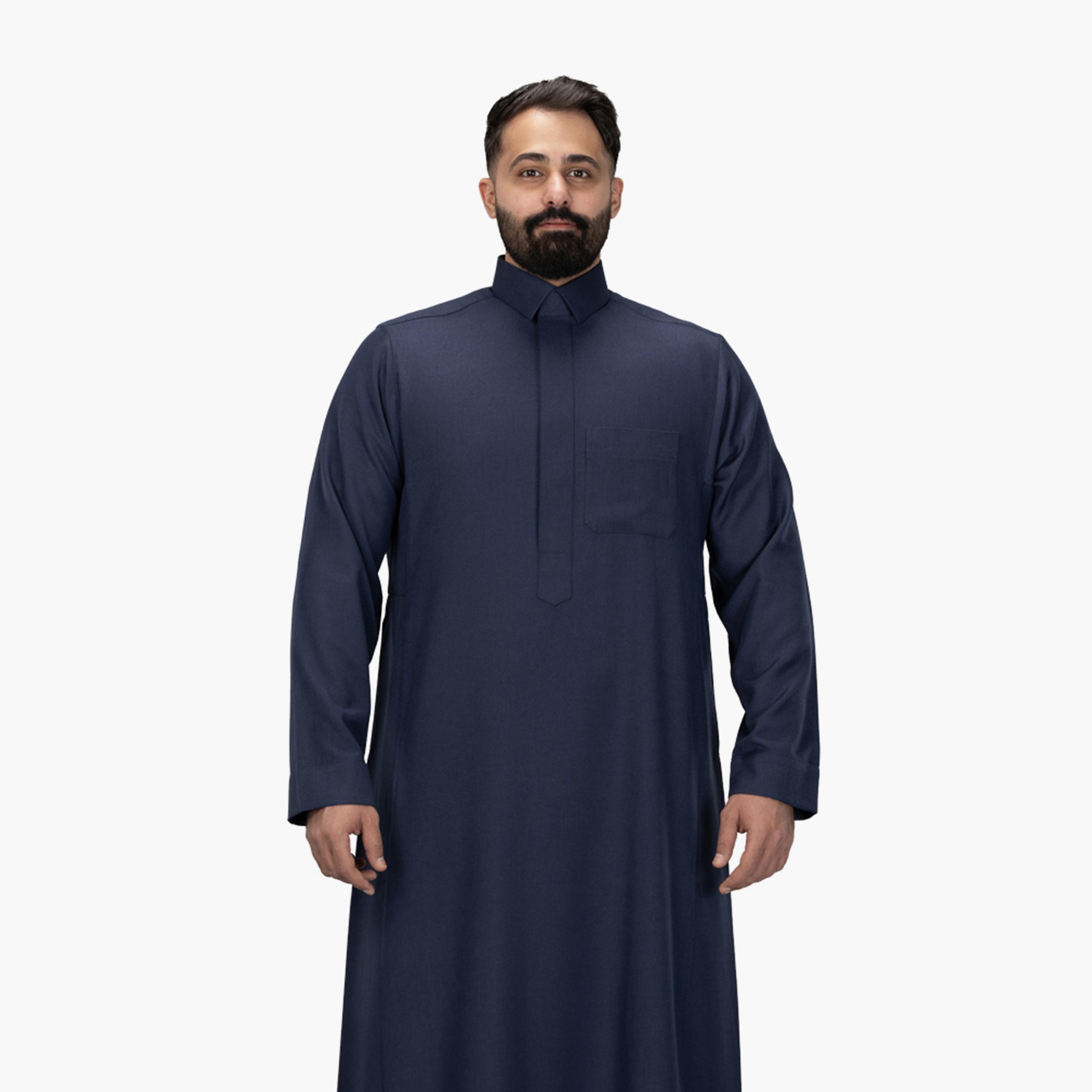 Drosh Blue Men's Thobe-men-arabicclothing-thobes-image-1