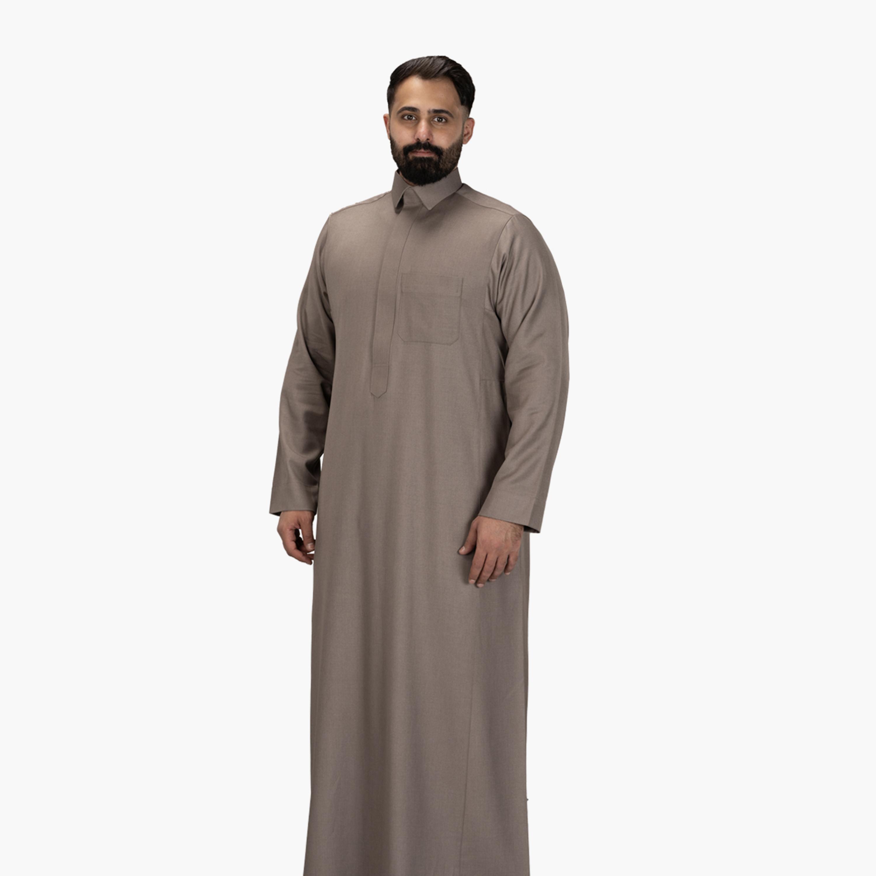 Drosh Beige Men's Thobe-men-arabicclothing-thobes-image-3