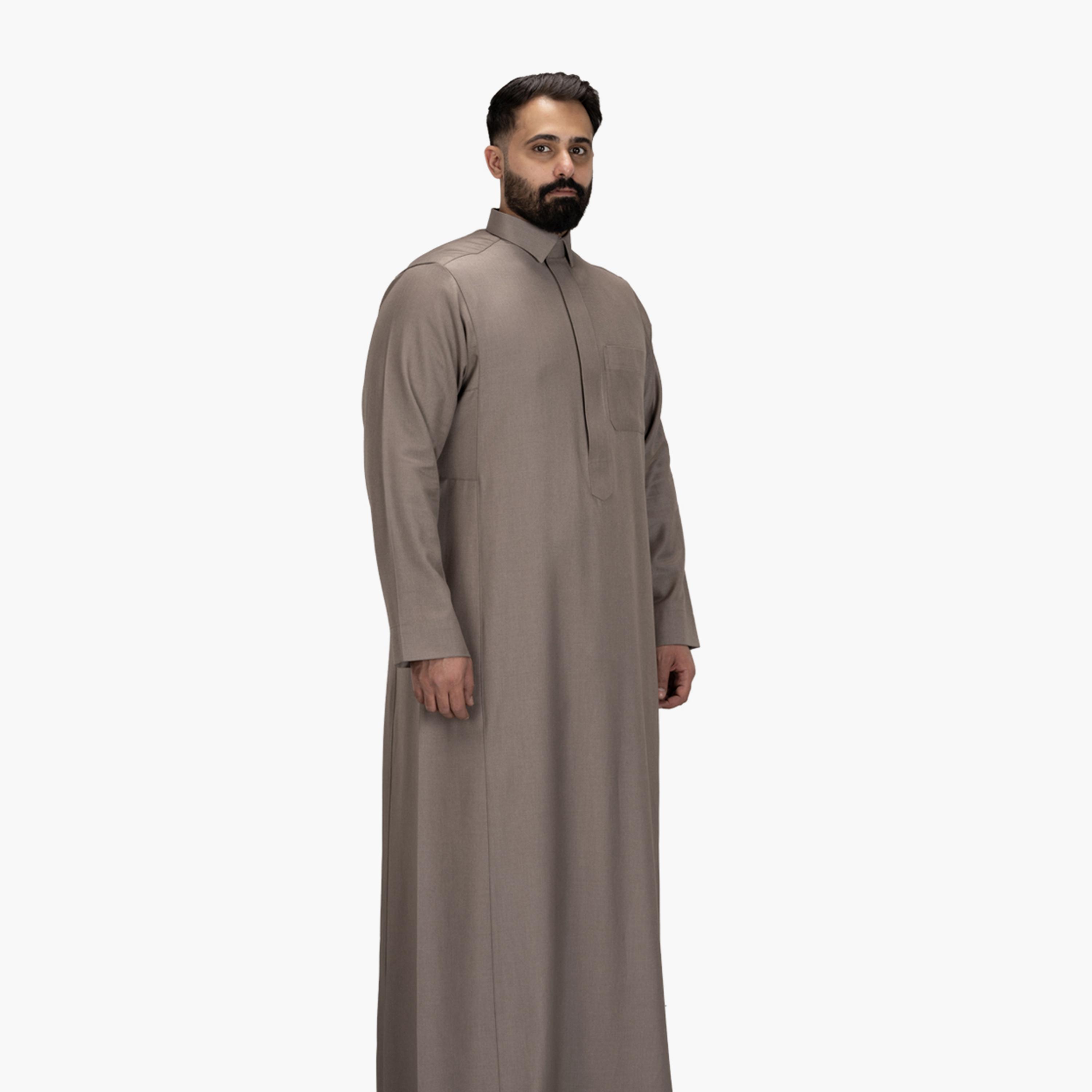 Drosh Beige Men's Thobe-men-arabicclothing-thobes-image-4