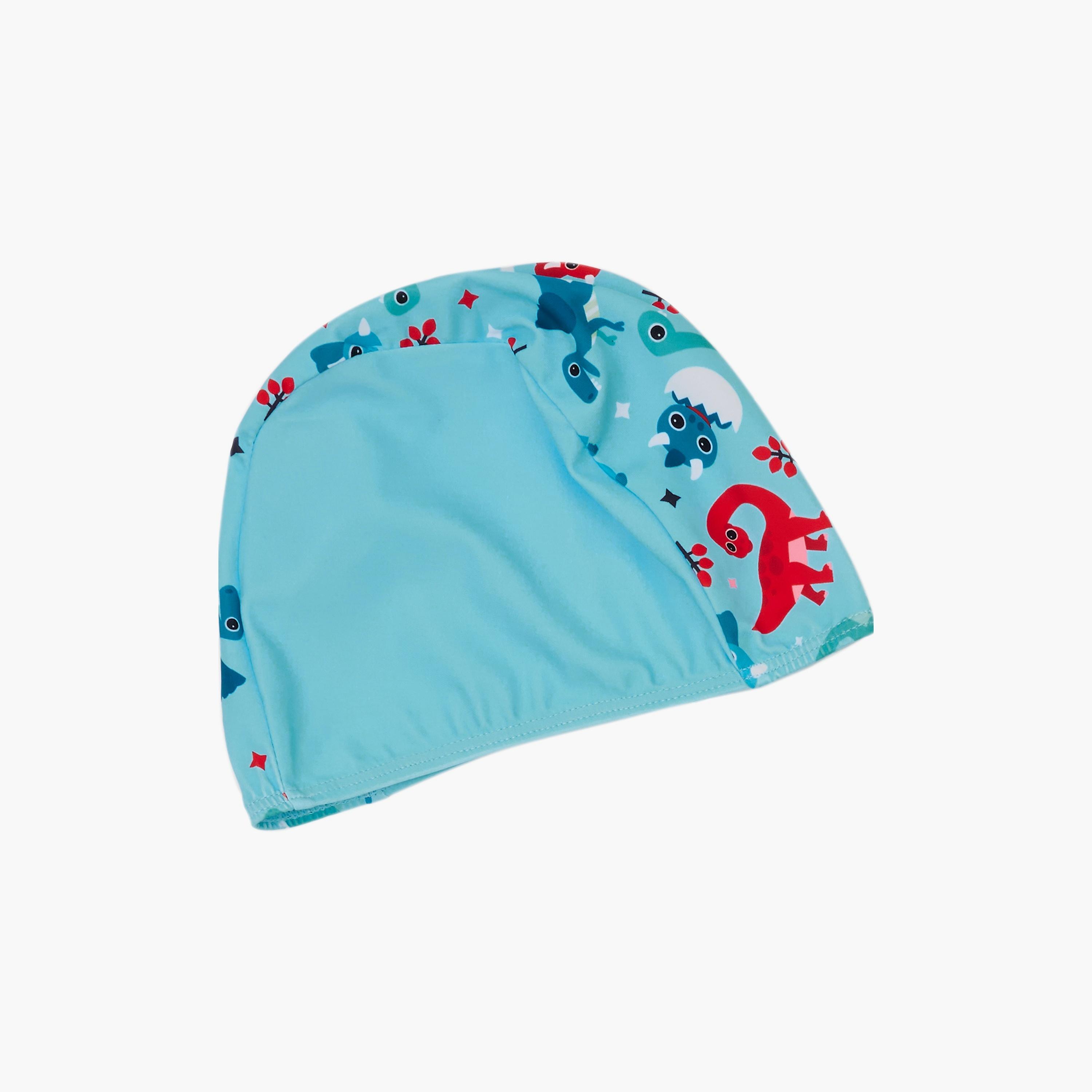 Babyqlo Dino Basketball Printed Short Sleeves T-Shirt, Short with Cap-boys-clothing-swimwear-image-5