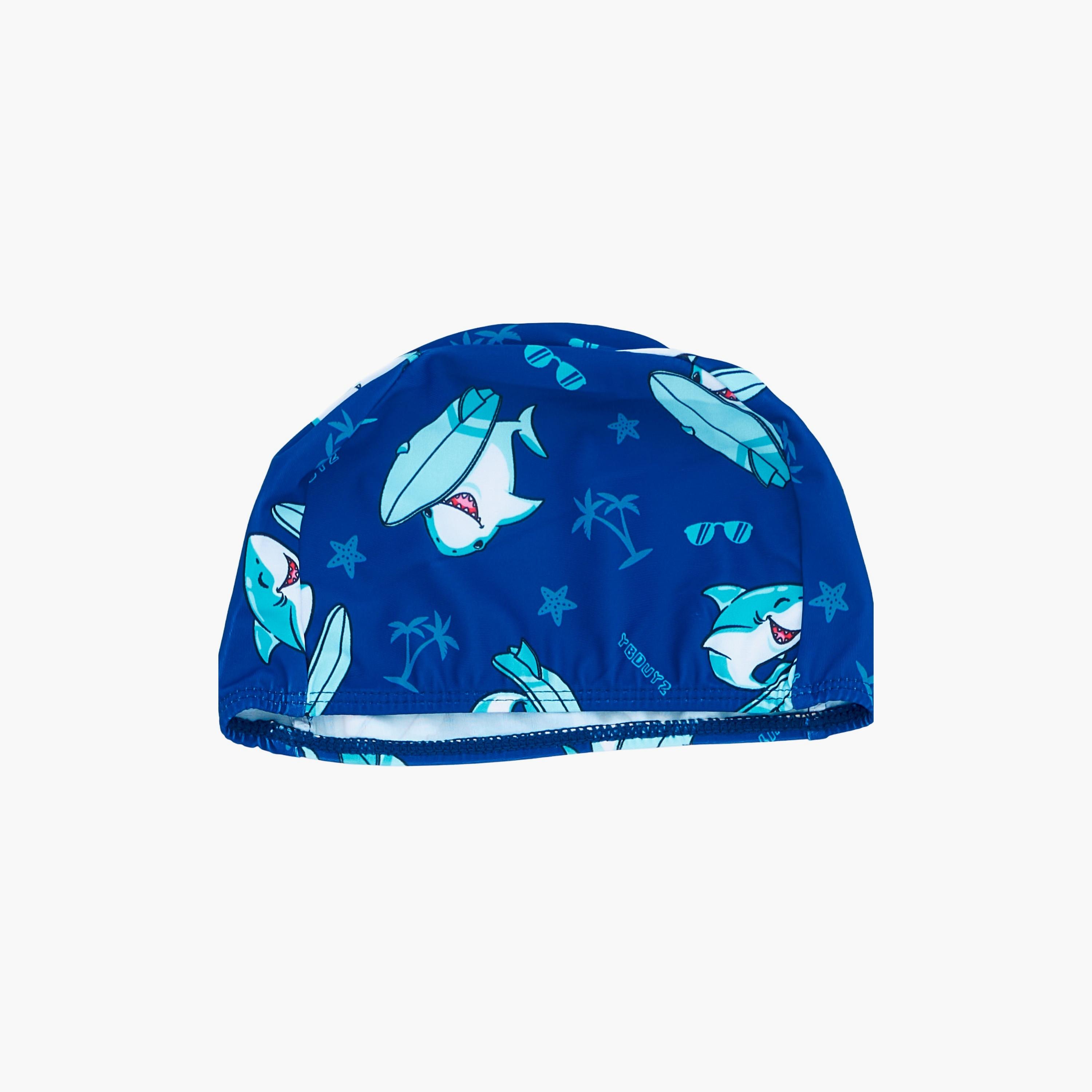 Babyqlo Shark Printed Short Sleeves T-Shirt, Short with Cap-boys-clothing-swimwear-image-3