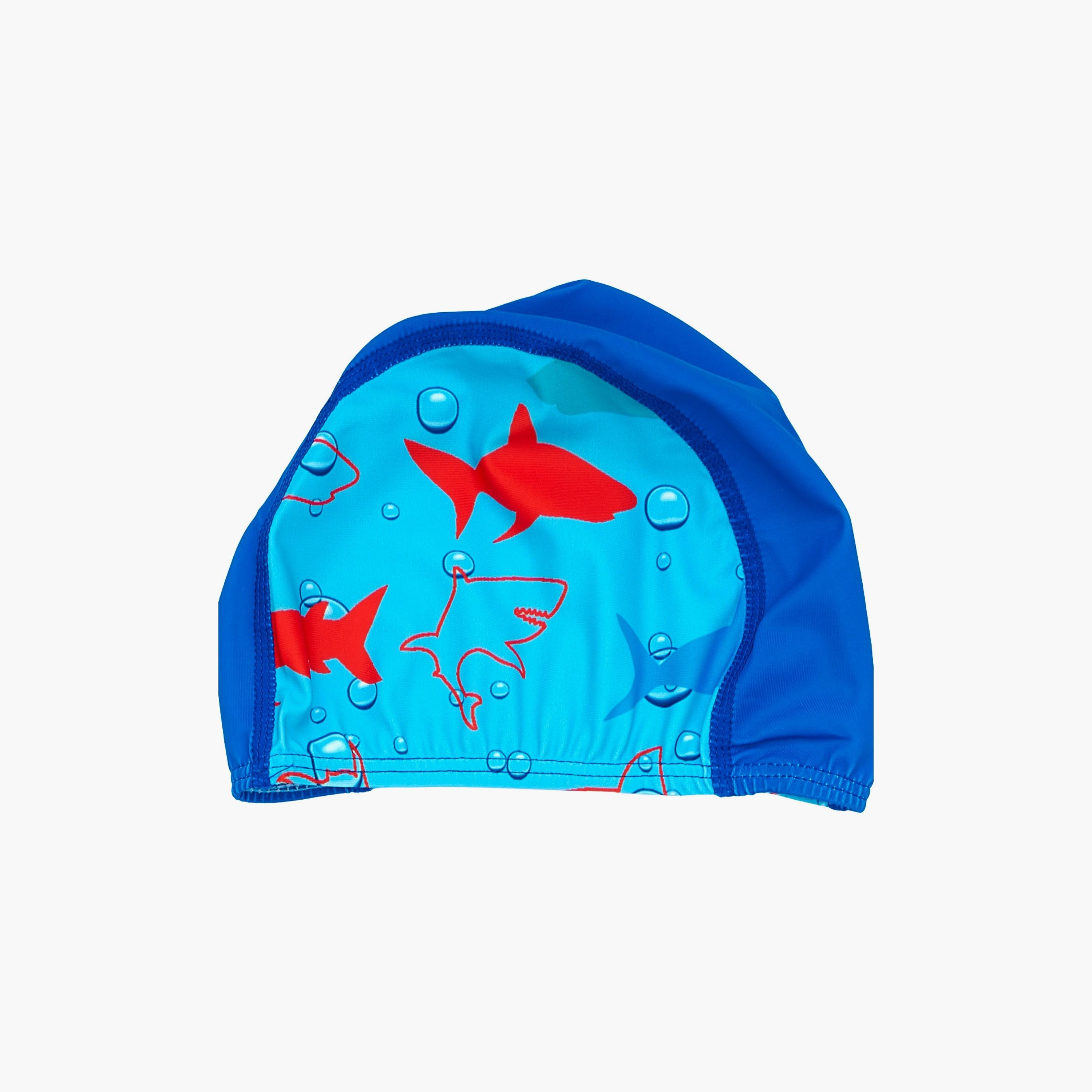 Babyqlo Shark Splash Printed Short Sleeves T-Shirt, Short with Cap-boys-clothing-swimwear-image-4