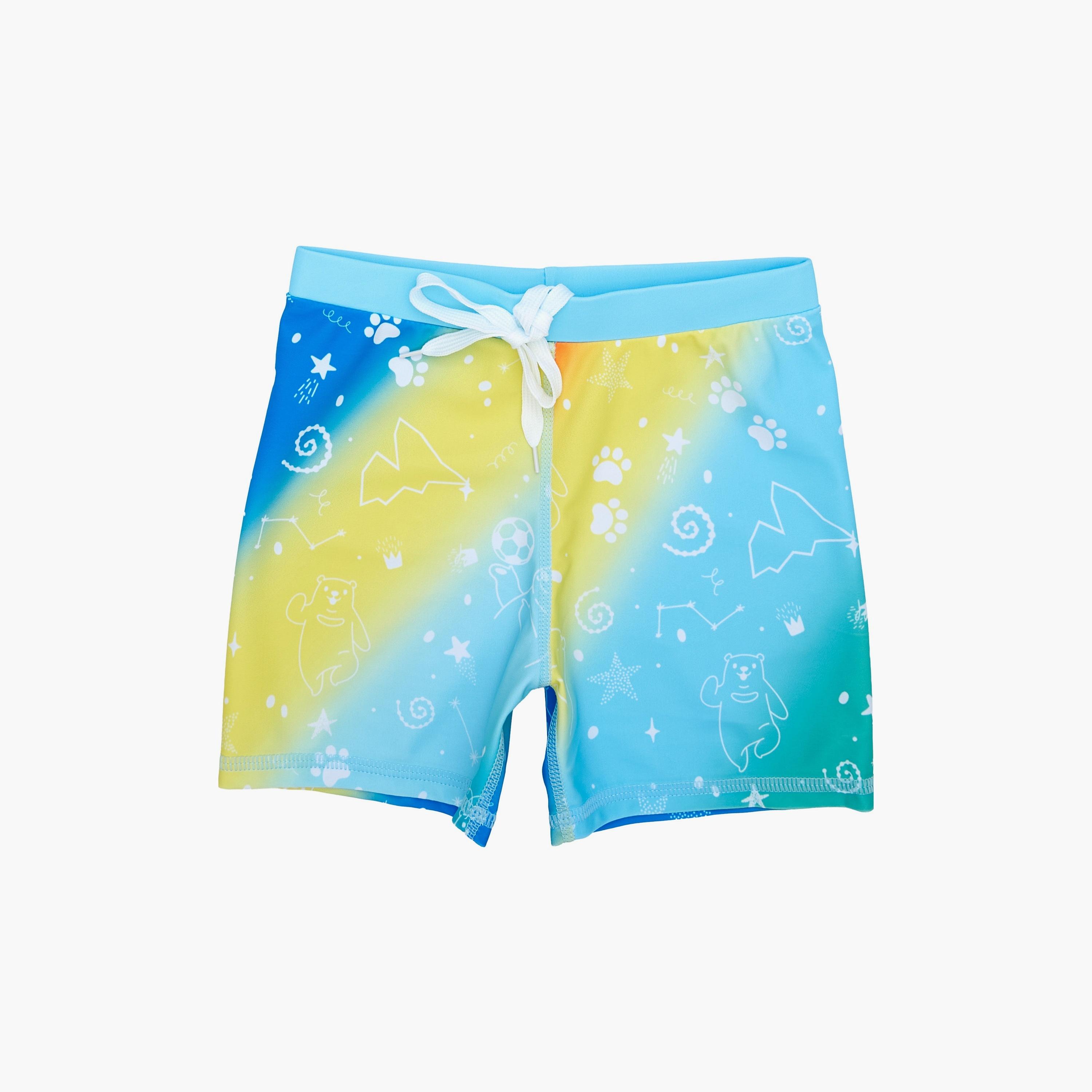 Babyqlo Rainbow Short Sleeves T-Shirt, Short with Cap-boys-clothing-swimwear-image-5