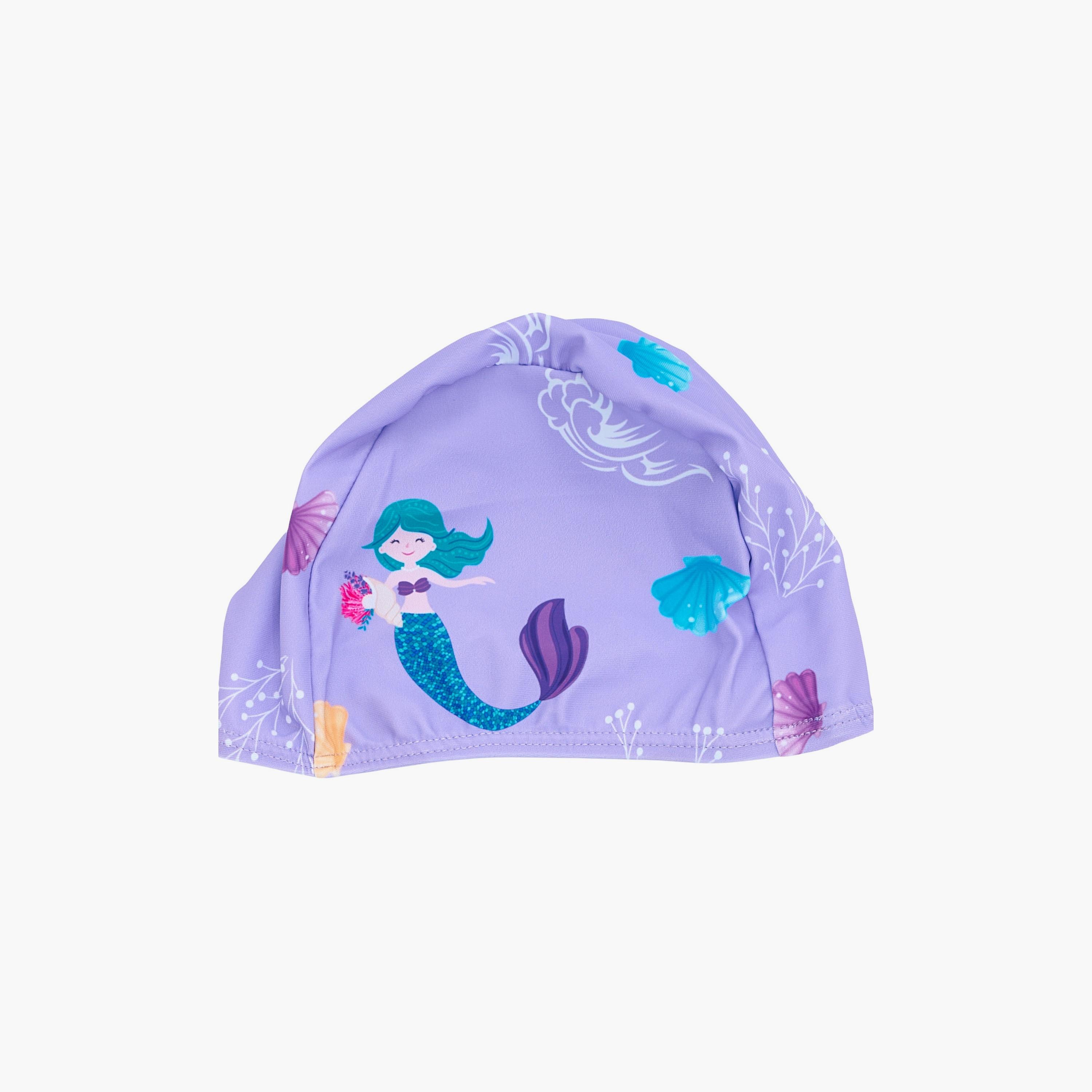 Babyqlo Mermaid Printed Short Sleeves Swimsuit with Cap-girls-clothing-swimwear-image-3