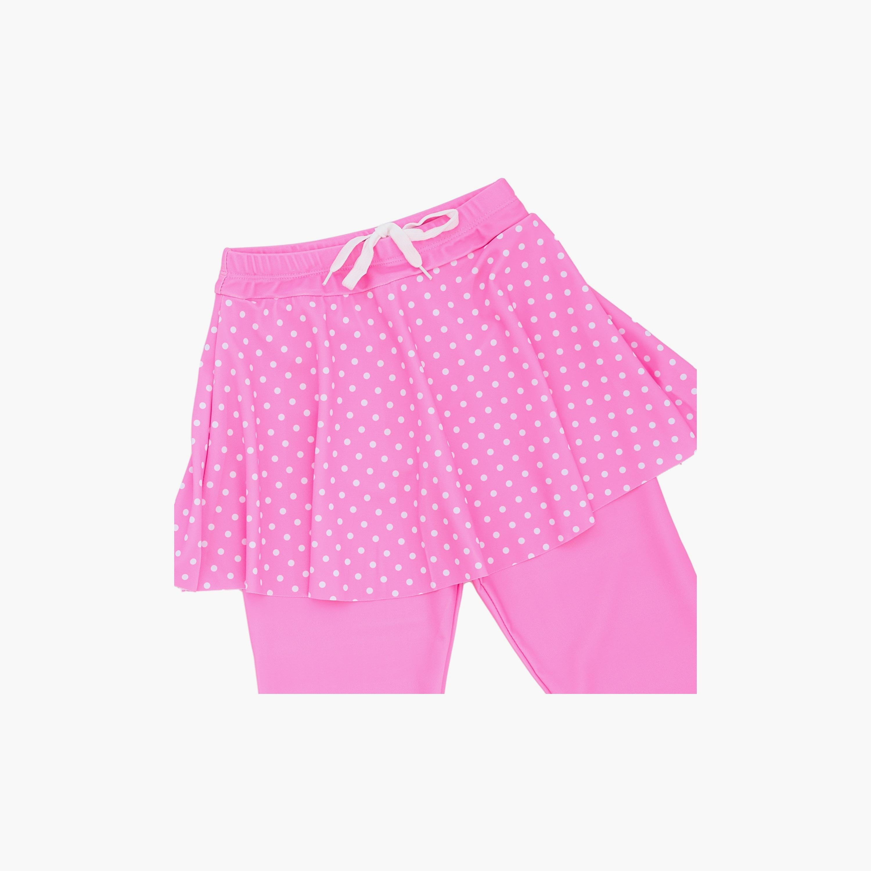 تي شيرت بأكمام طويلة مطبوع عليه نقشة طائر الفلامنغو مع بنطال ضيق من بيبيكلو-girls-clothing-swimwear-image-6