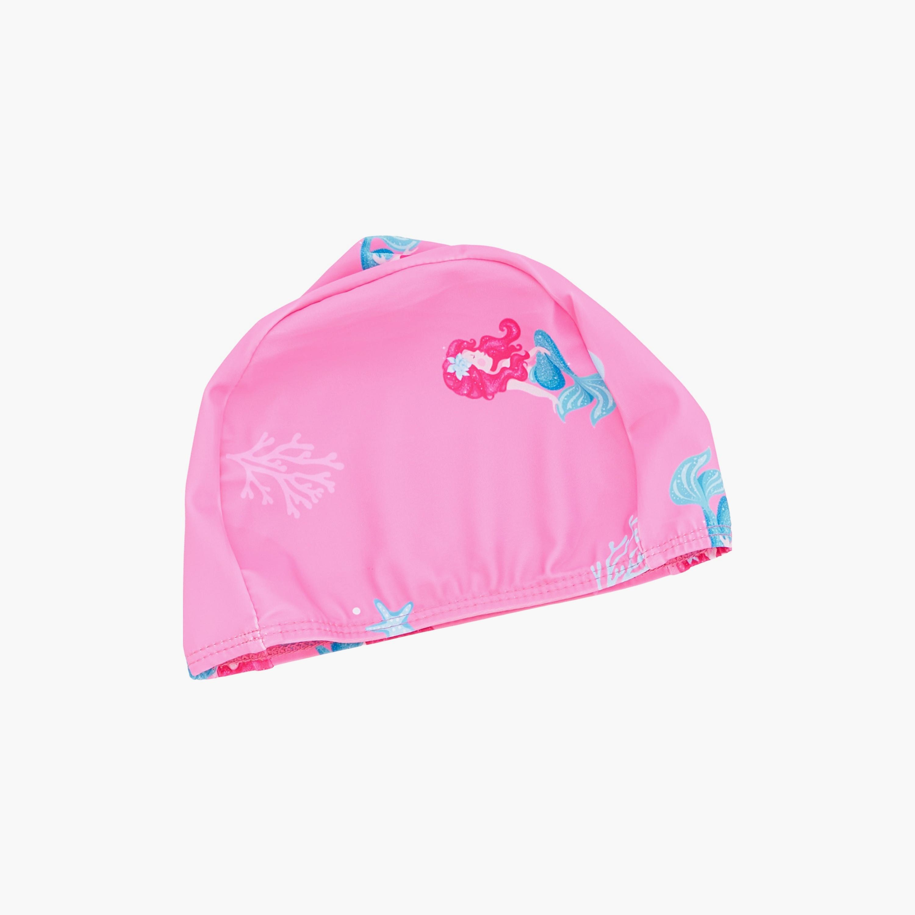 Babyqlo Mermaid Printed Short Sleeves Swimsuit with Cap-girls-clothing-swimwear-image-3