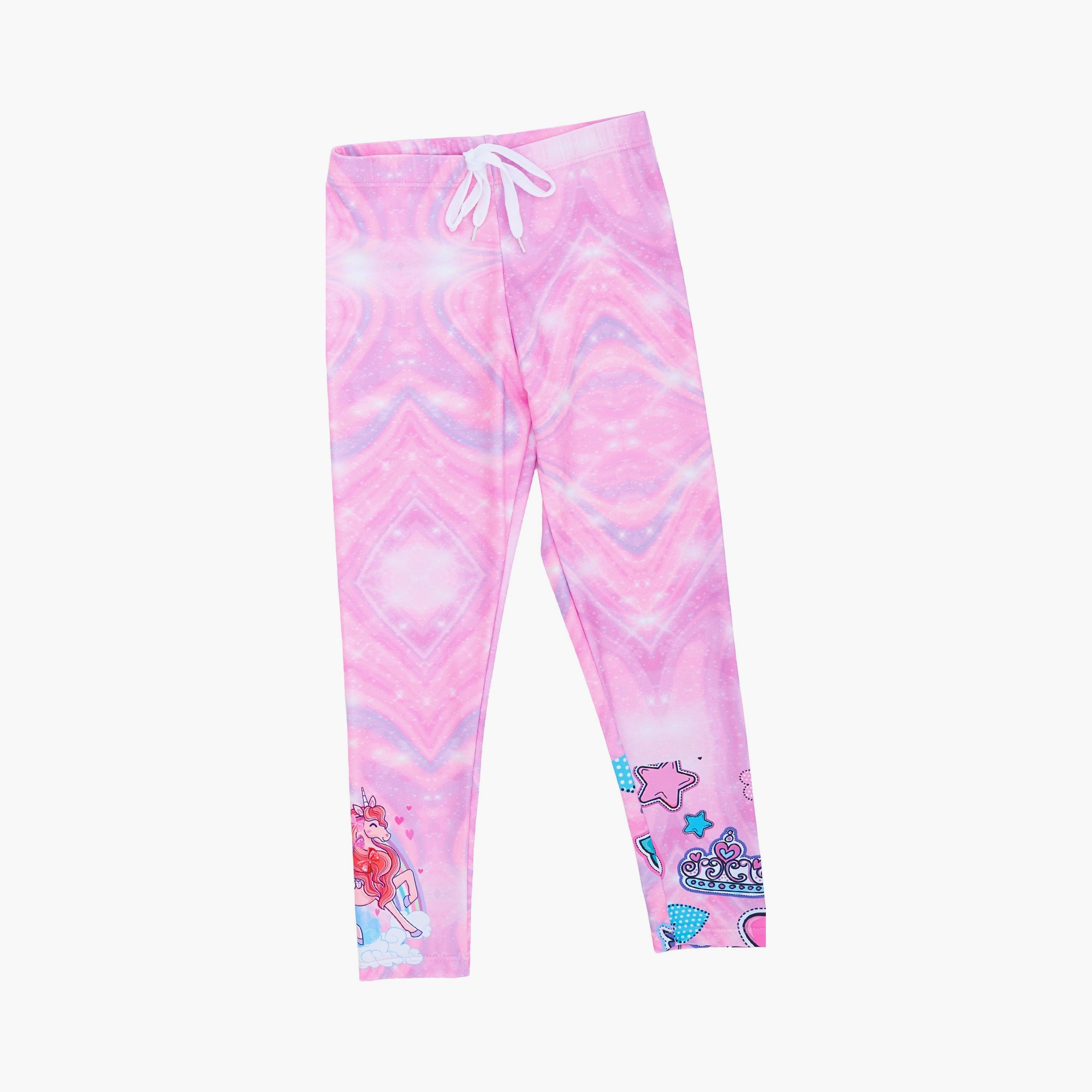 Babyqlo Princess Printed Long Sleeves Dress with Leggings-girls-clothing-swimwear-image-5