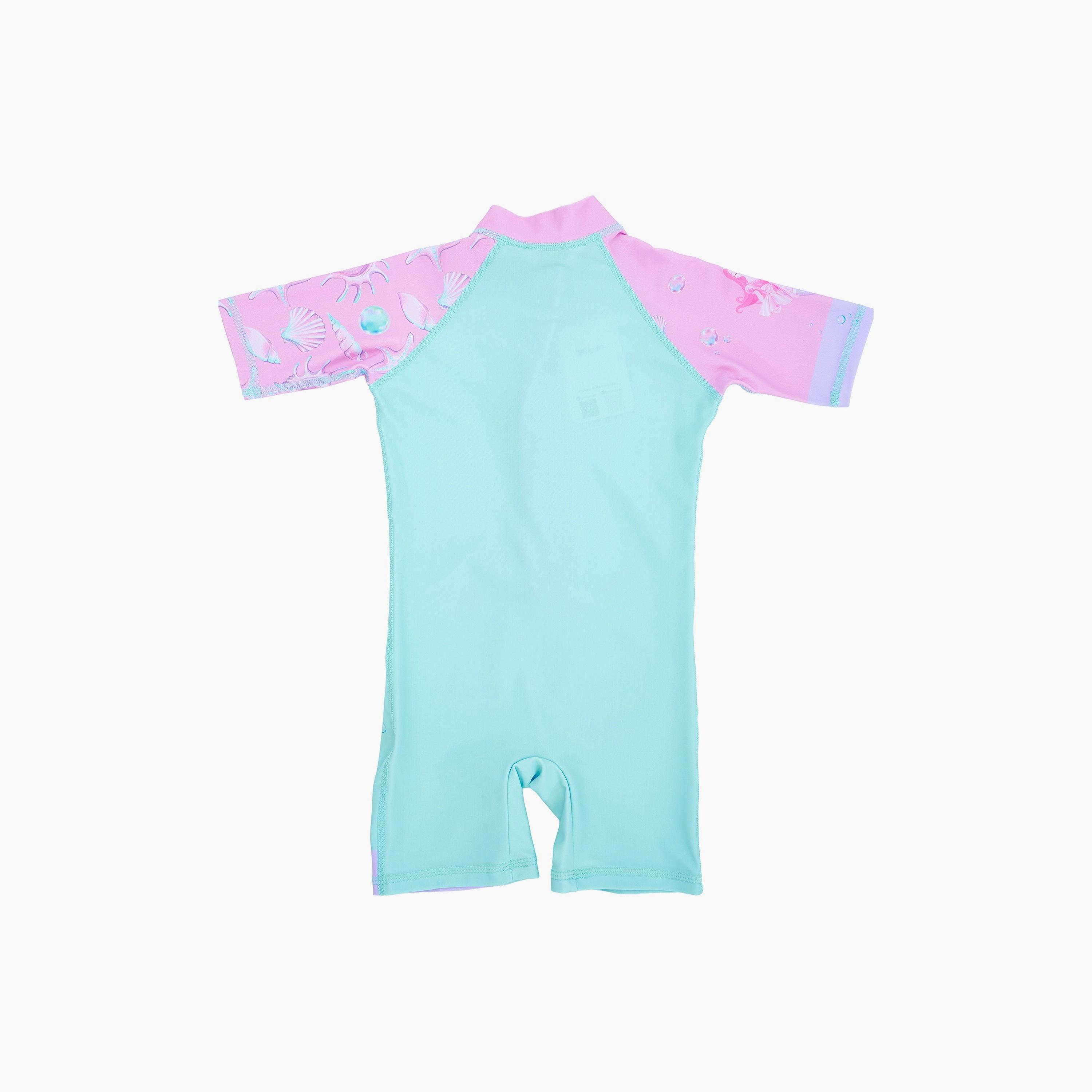 Babyqlo Mermaid Printed Short Sleeves Swimsuit-girls-clothing-swimwear-image-2