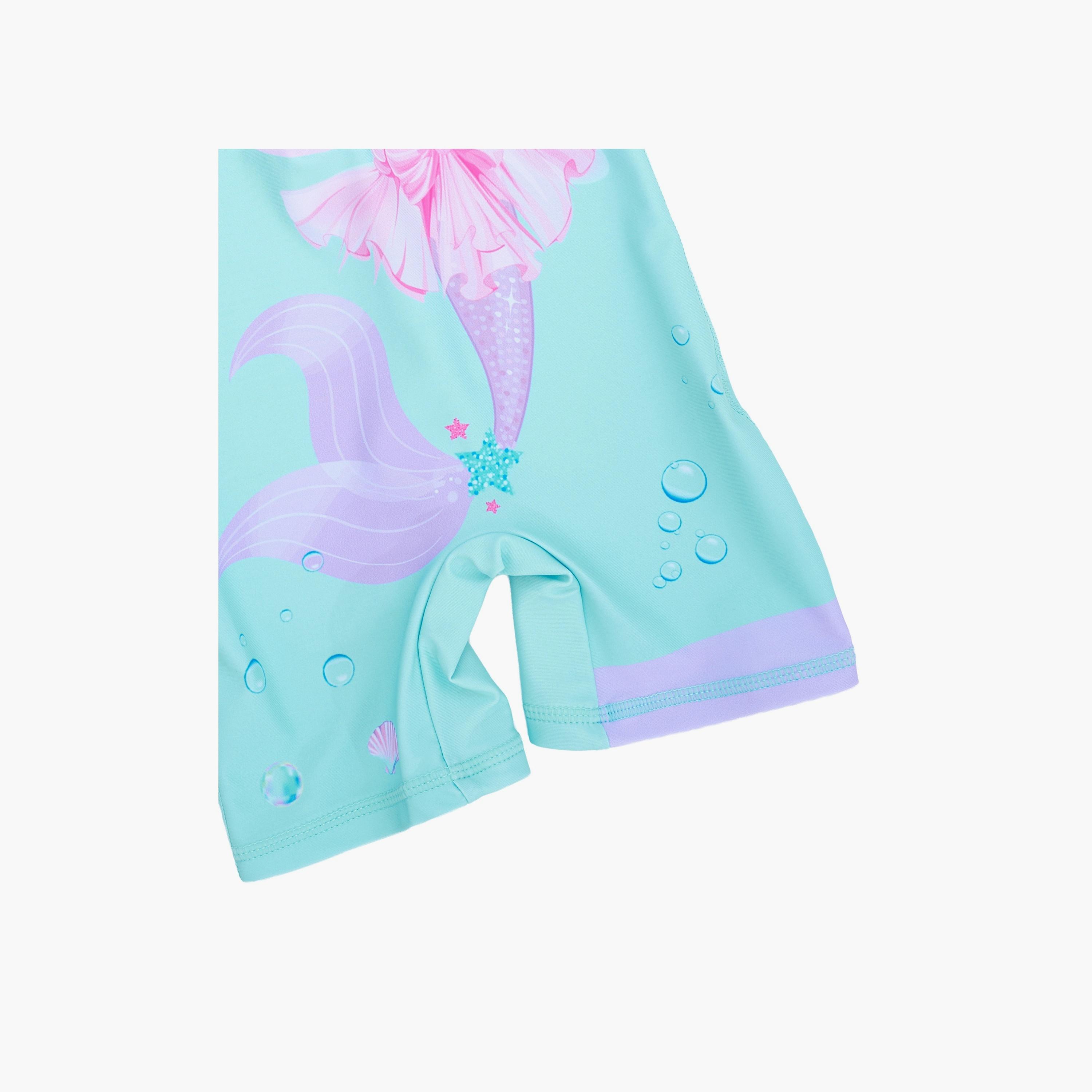 Babyqlo Mermaid Printed Short Sleeves Swimsuit-girls-clothing-swimwear-image-6