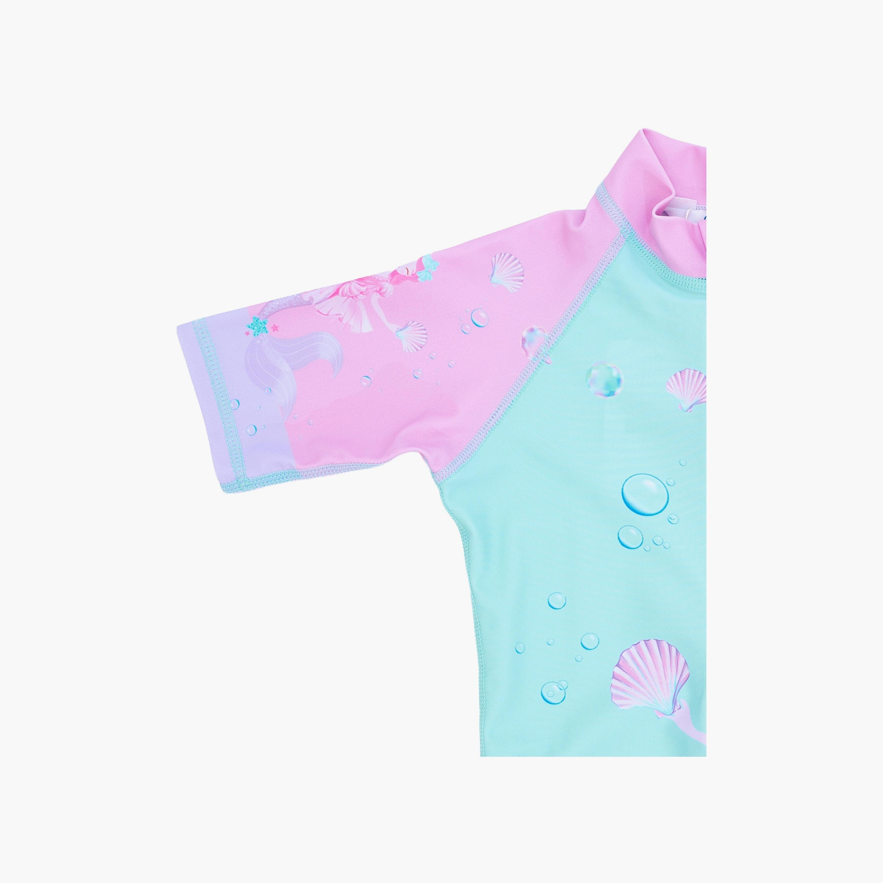 Babyqlo Mermaid Printed Short Sleeves Swimsuit-girls-clothing-swimwear-image-7