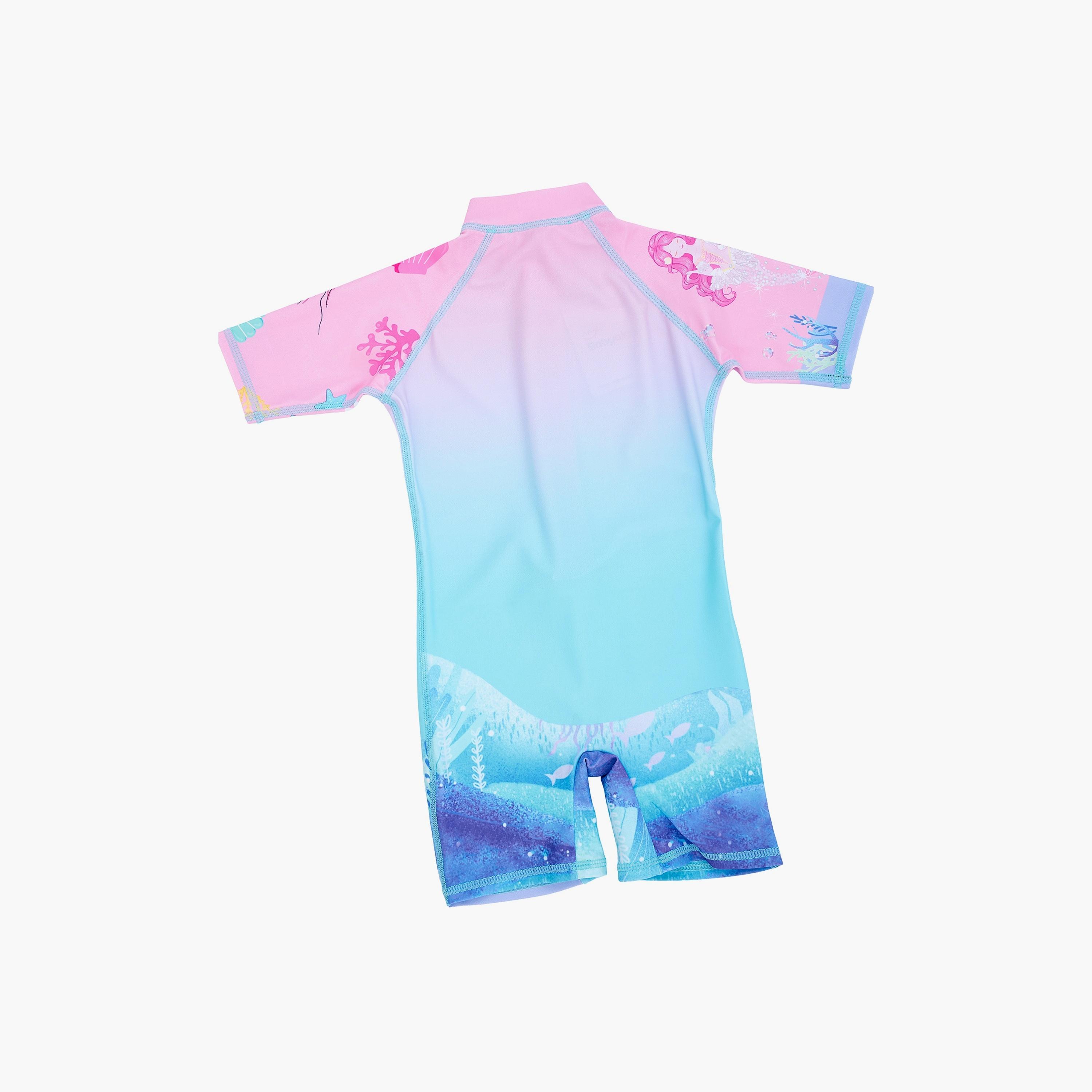 Babyqlo Mermaid Printed Short Sleeves Swimsuit-girls-clothing-swimwear-image-2