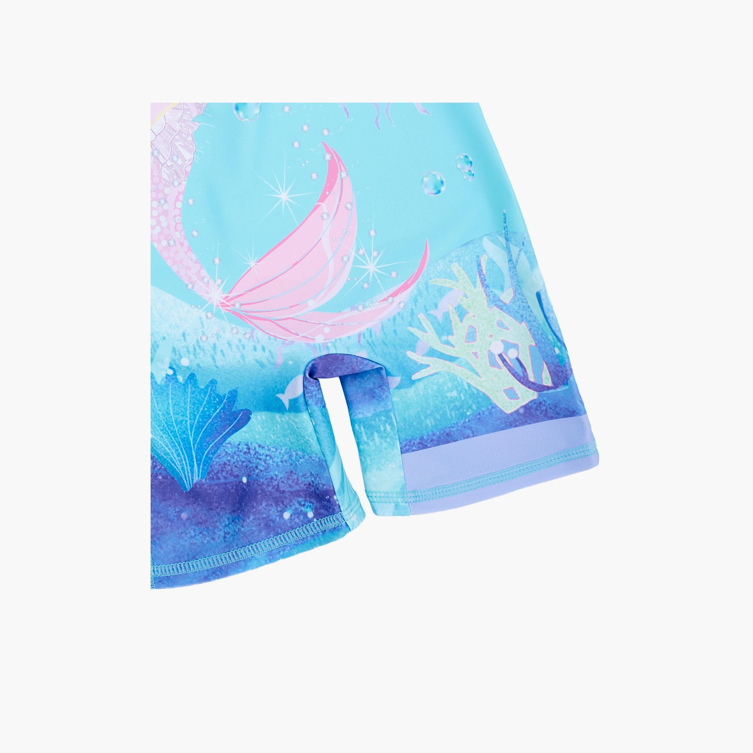 Babyqlo Mermaid Printed Short Sleeves Swimsuit-girls-clothing-swimwear-image-5