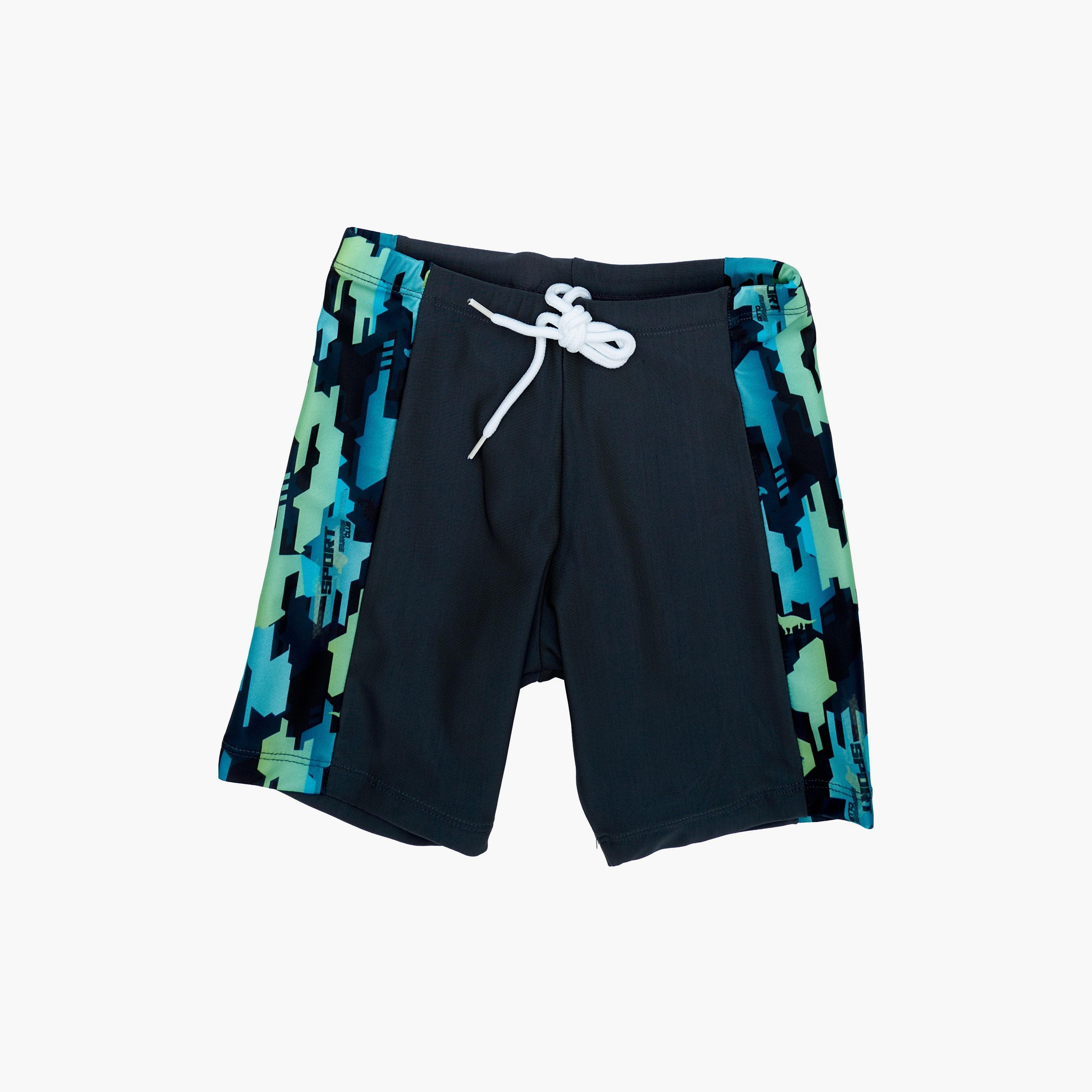 Babyqlo Sport Camo Printed Short Sleeves T-Shirt, Short with Cap-boys-clothing-swimwear-image-7