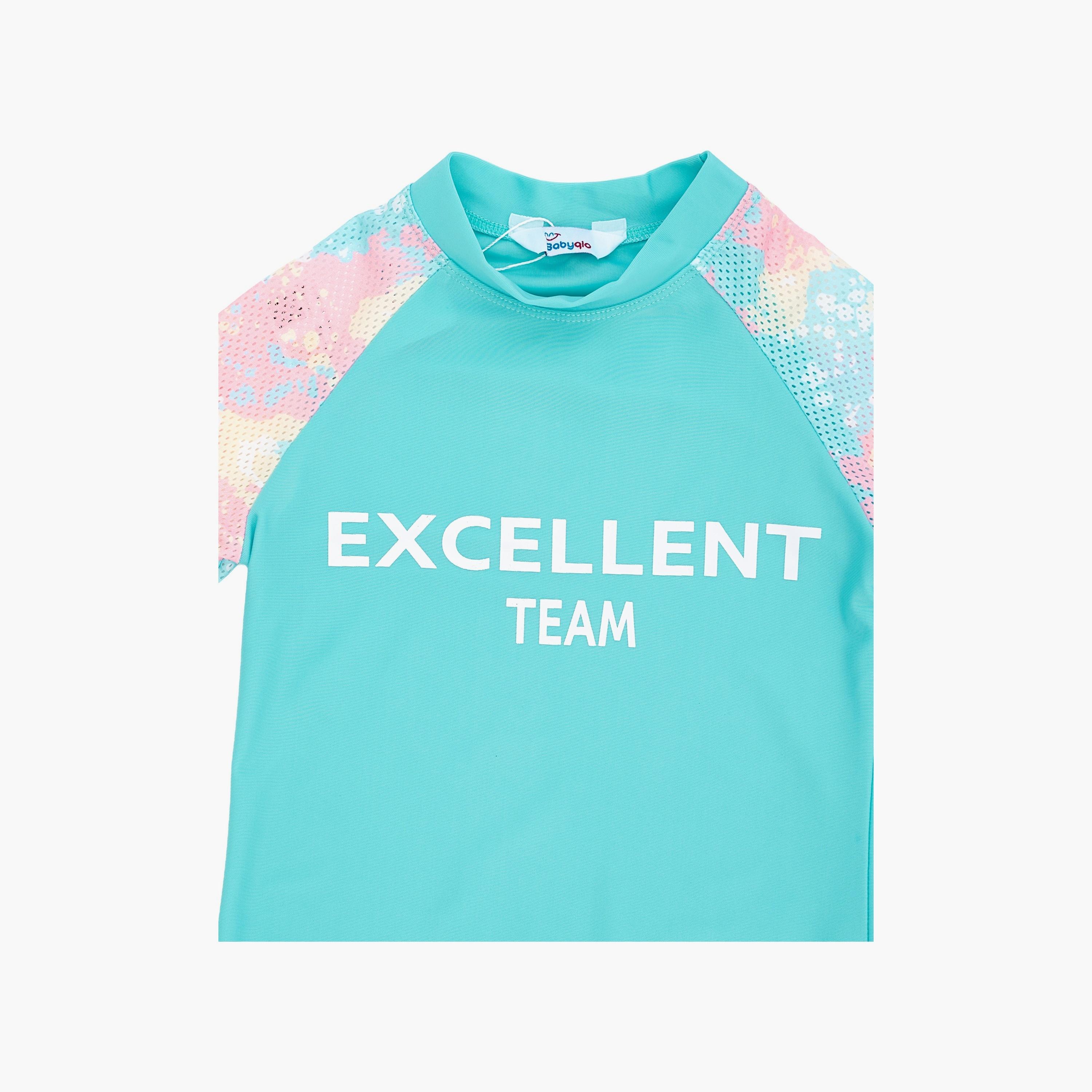 Babyqlo Excellent Team Printed Short Sleeves T-Shirt, Short with Cap-boys-clothing-swimwear-image-3