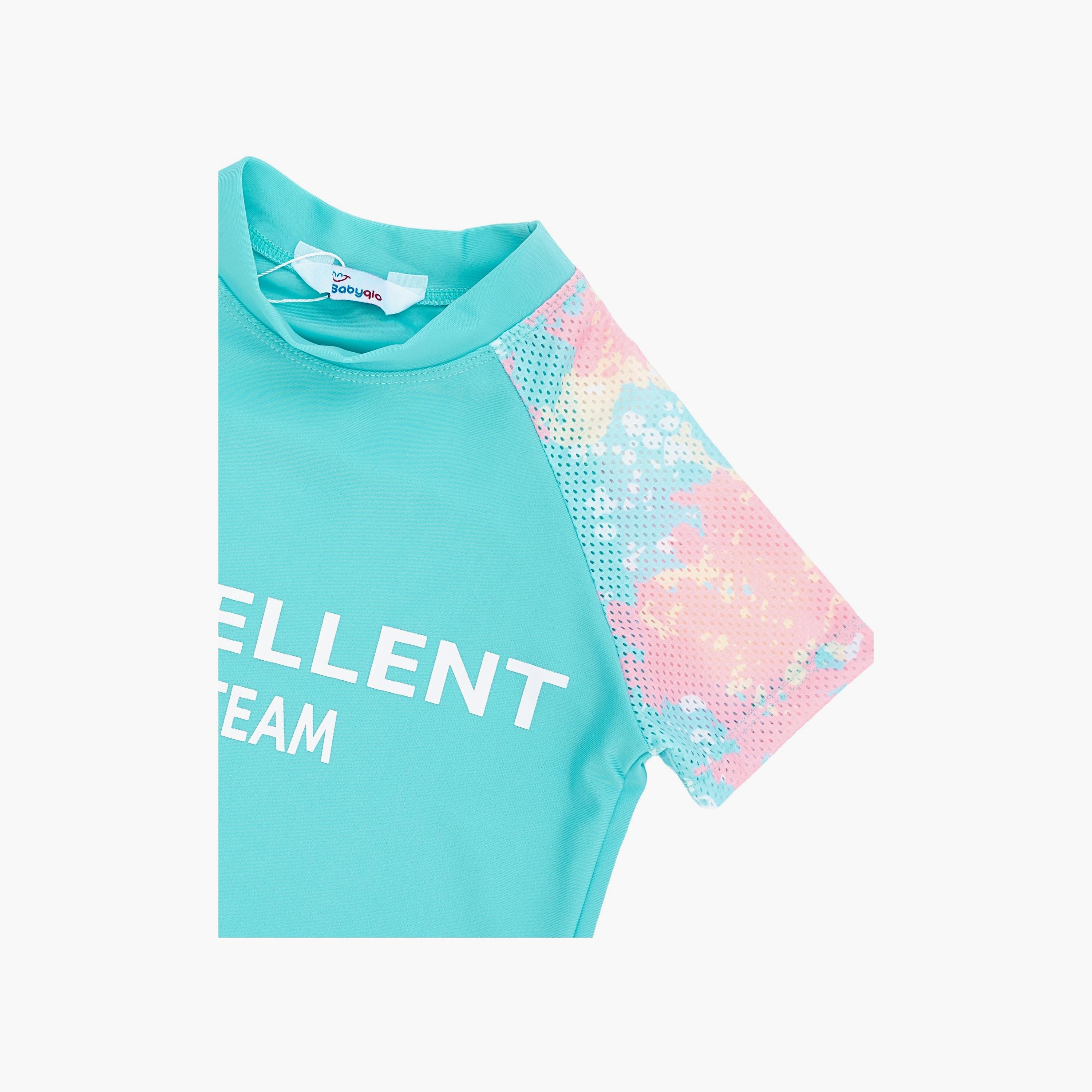 Babyqlo Excellent Team Printed Short Sleeves T-Shirt, Short with Cap-boys-clothing-swimwear-image-6