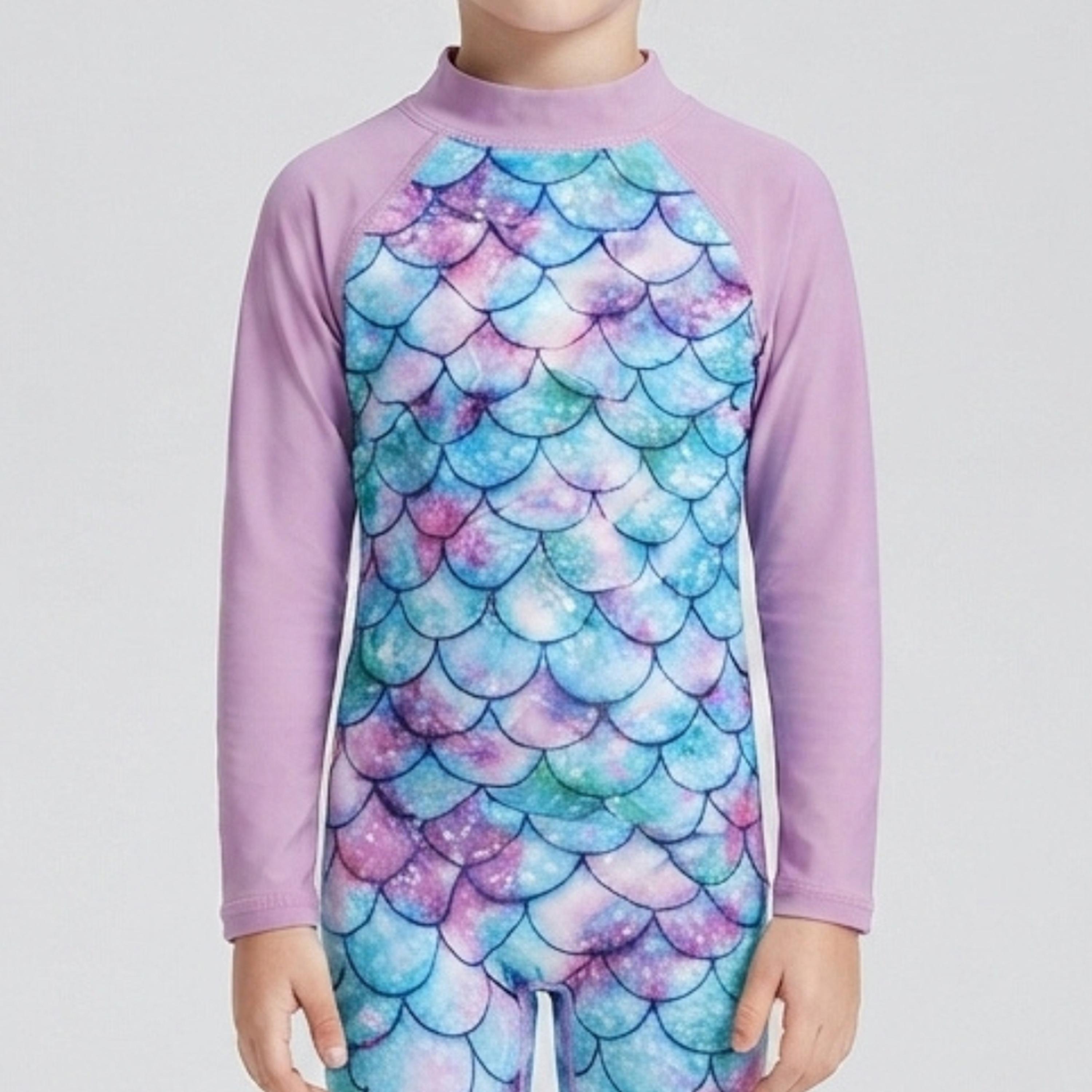 مايوه بأكمام طويلة بطبعات مع قبعة من بيبيكلو-girls-clothing-swimwear-image-3
