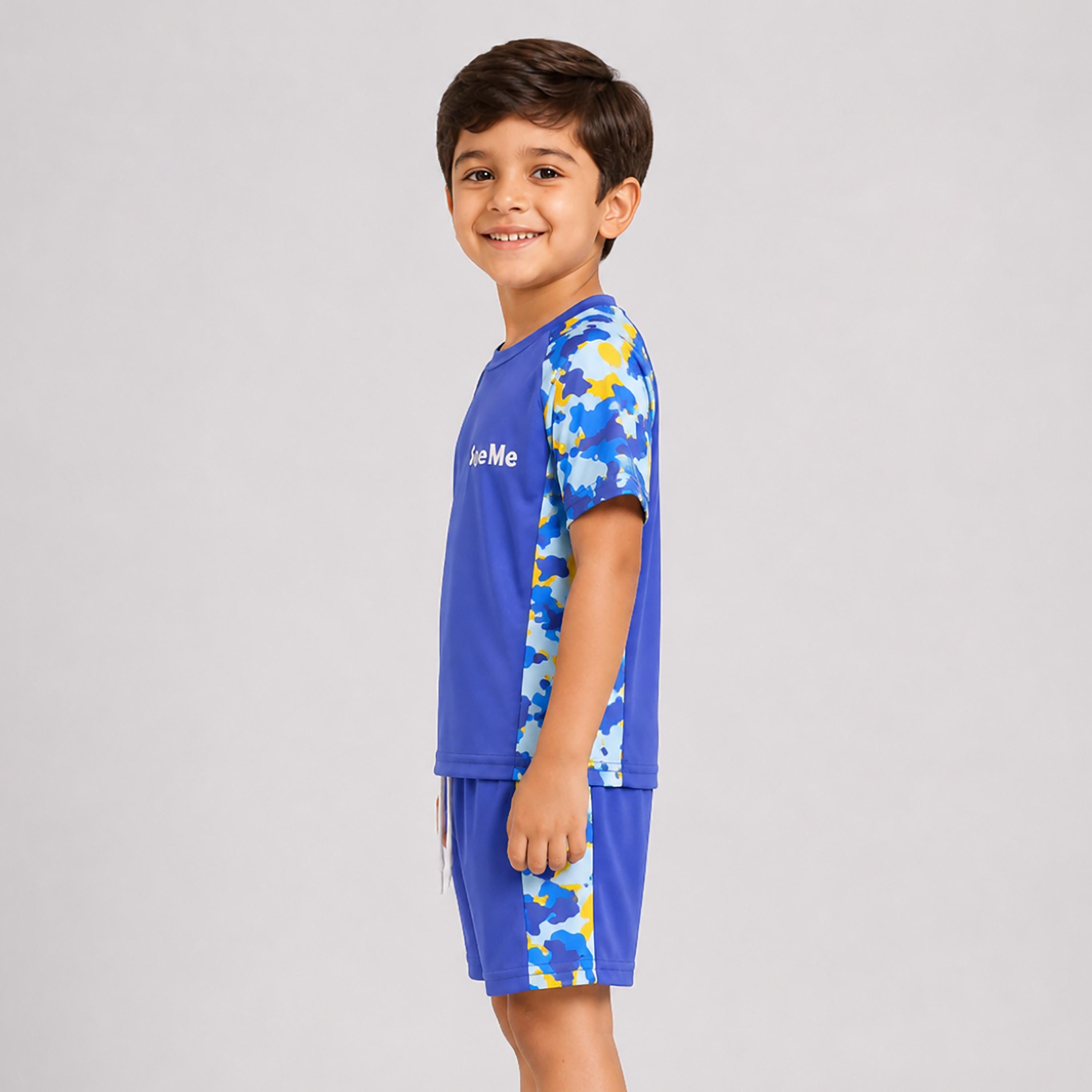 طقم تيشيرت وشورت سباحة بأكمام قصيرة ومطبوع من بيبيكلو-boys-clothing-swimwear-image-2