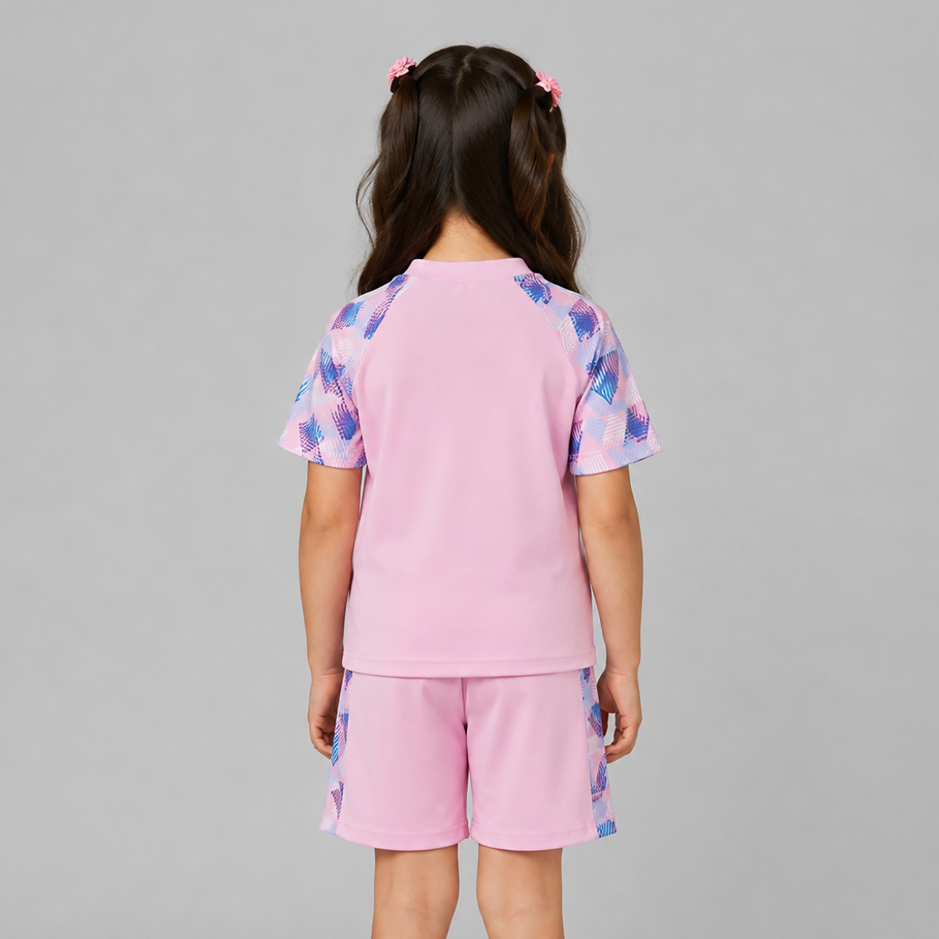 طقم تيشيرت وشورت سباحة بأكمام قصيرة ومطبوع من بيبيكلو-girls-clothing-swimwear-image-2