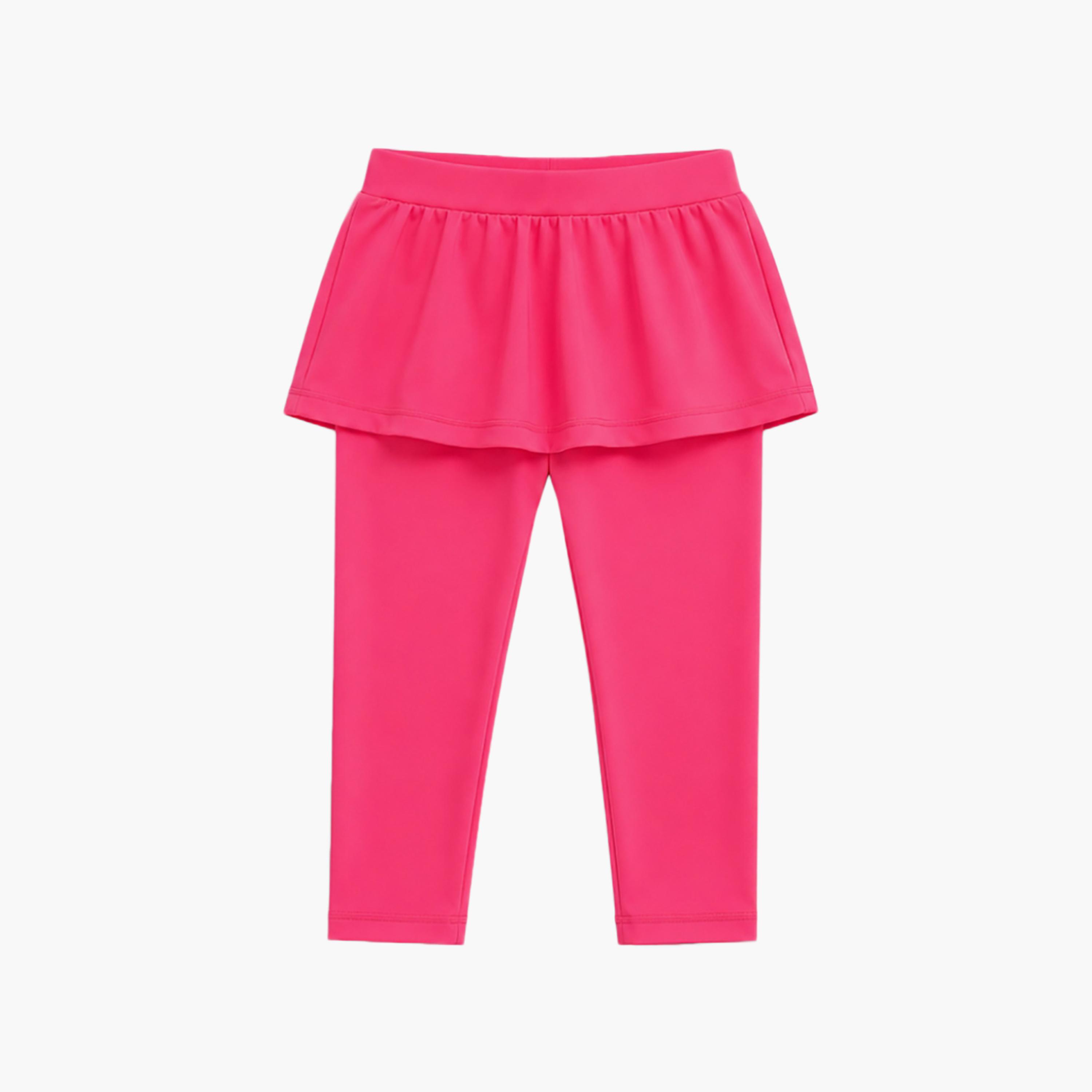 طقم تيشيرت سباحة بأكمام طويلة وليقنز بتنورة بطبعات من بيبيكلو-girls-clothing-swimwear-image-6