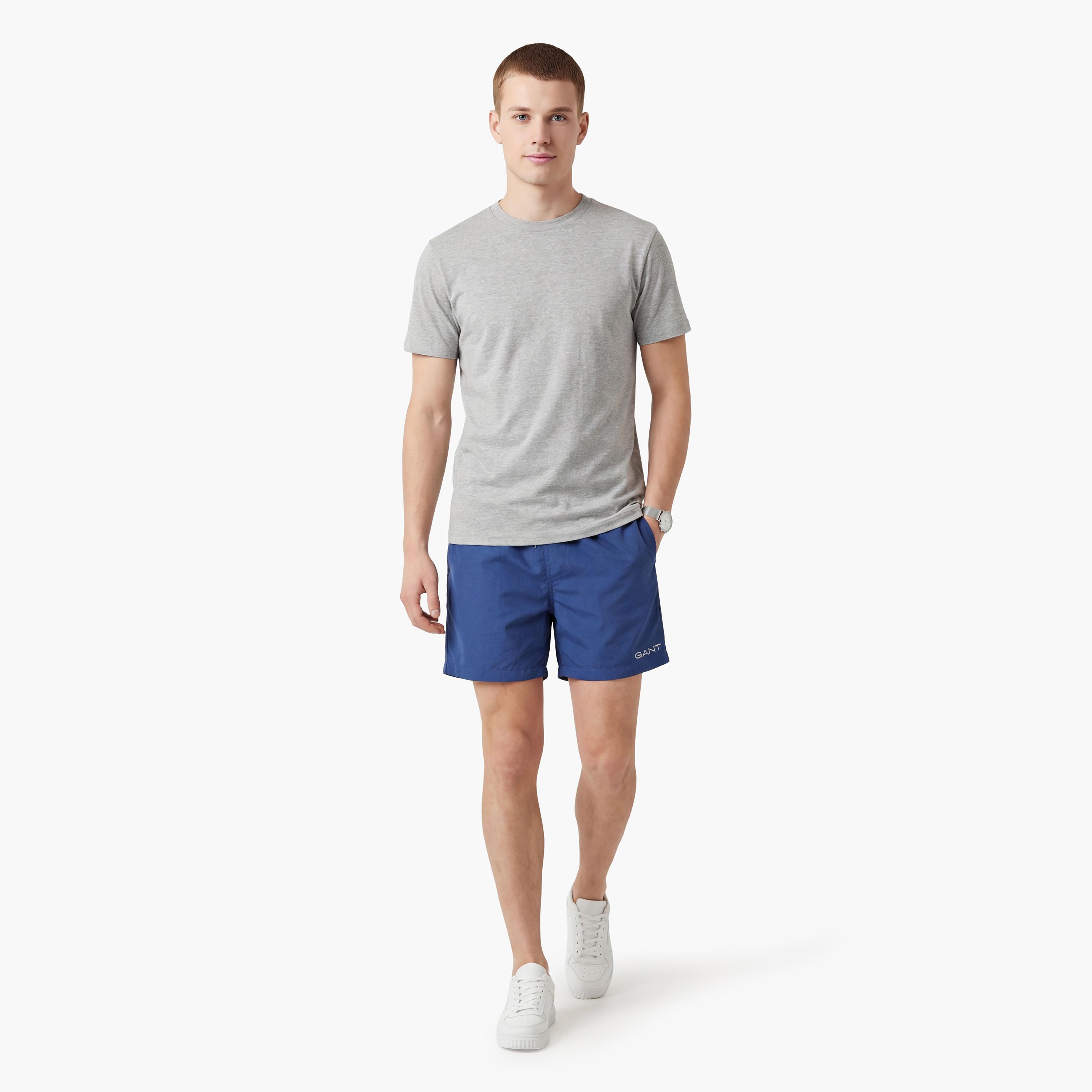 Gant Plain Mid-Rise Drawstring Waist Men's Swim Shorts-sports-gear-swimming-men-image-20