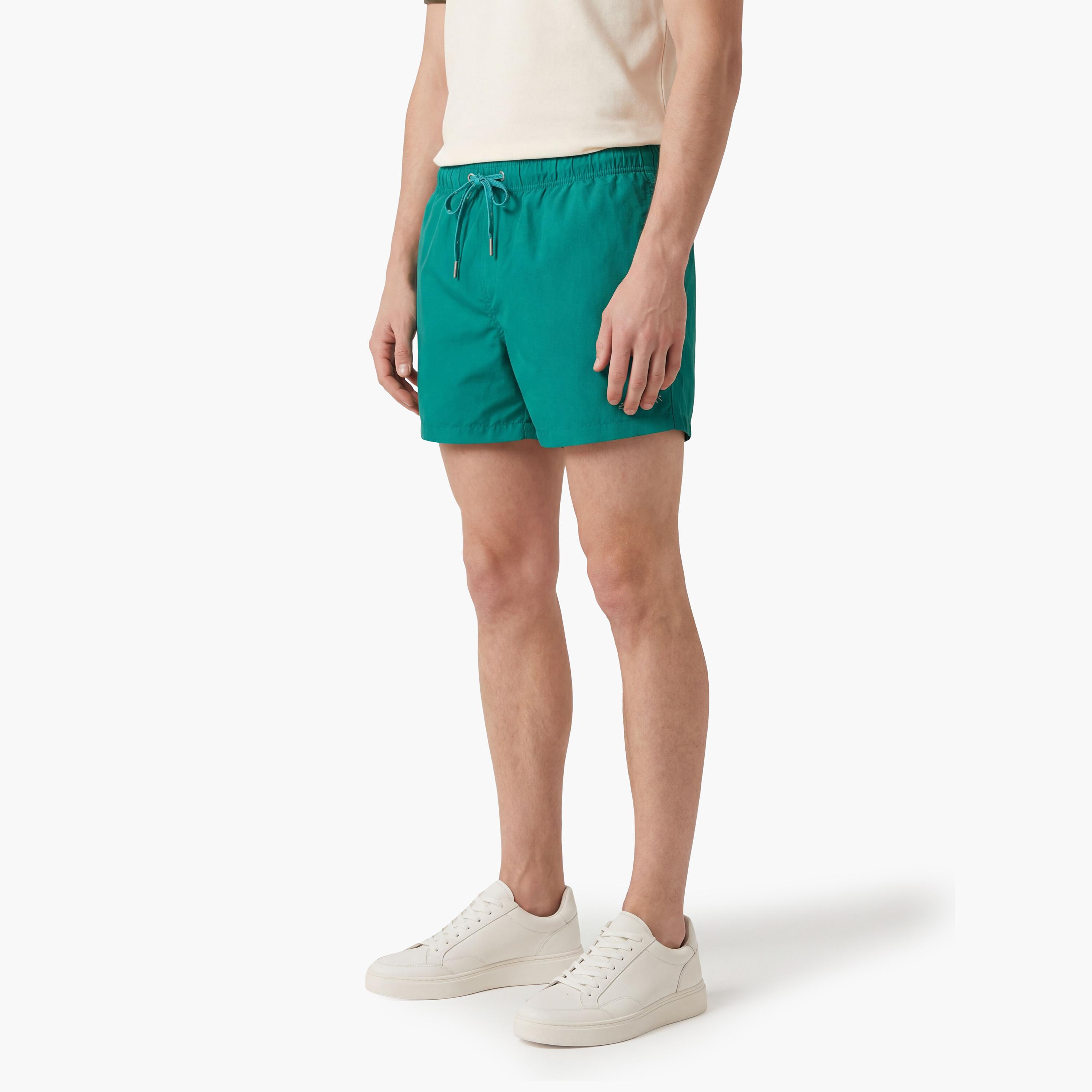 Gant Plain Mid-Rise Drawstring Waist Men's Swim Shorts-sports-gear-swimming-men-image-15