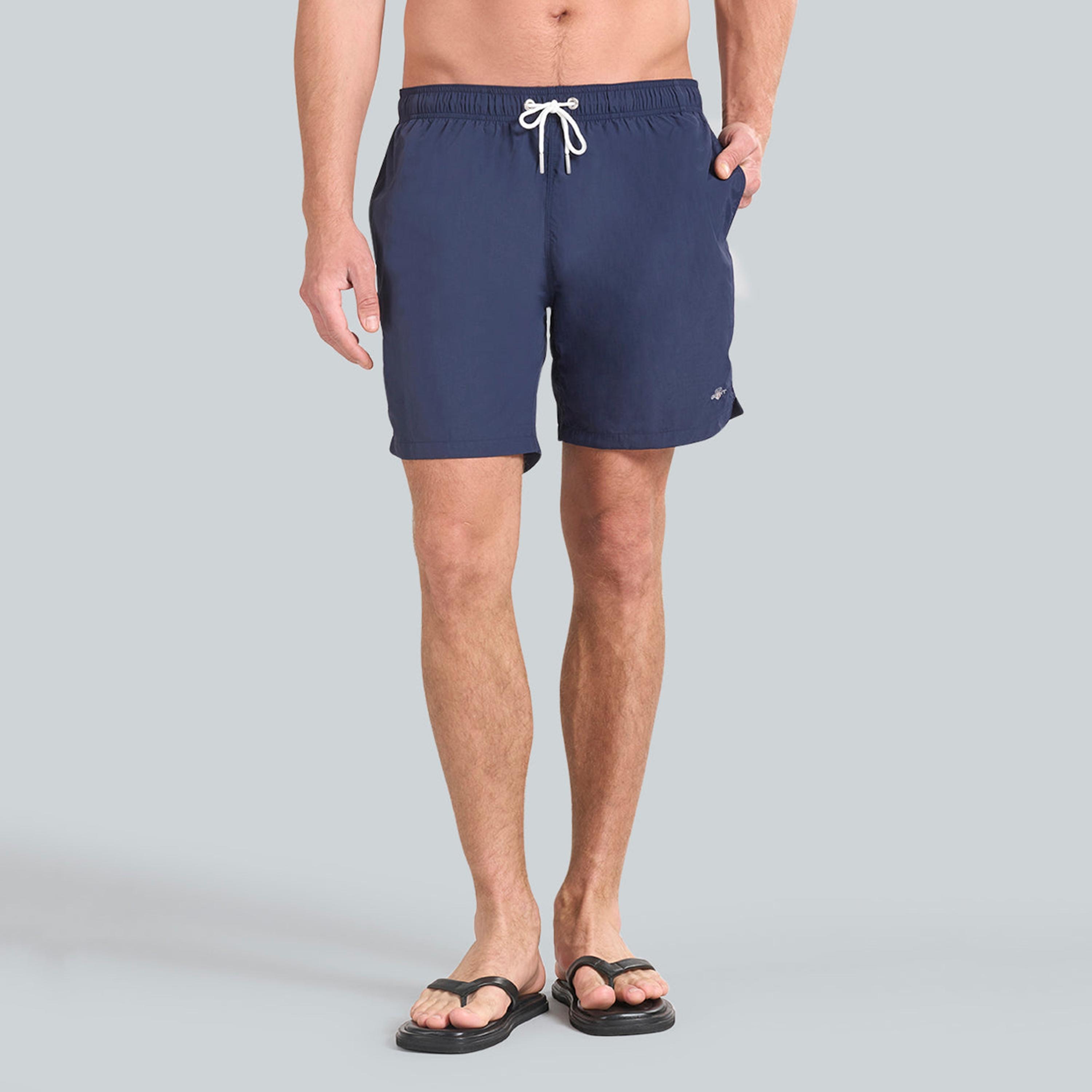 شورت سباحة رجالي بخصر متوسط ورباط سادة من جانت.-sports-gear-swimming-men-image-5