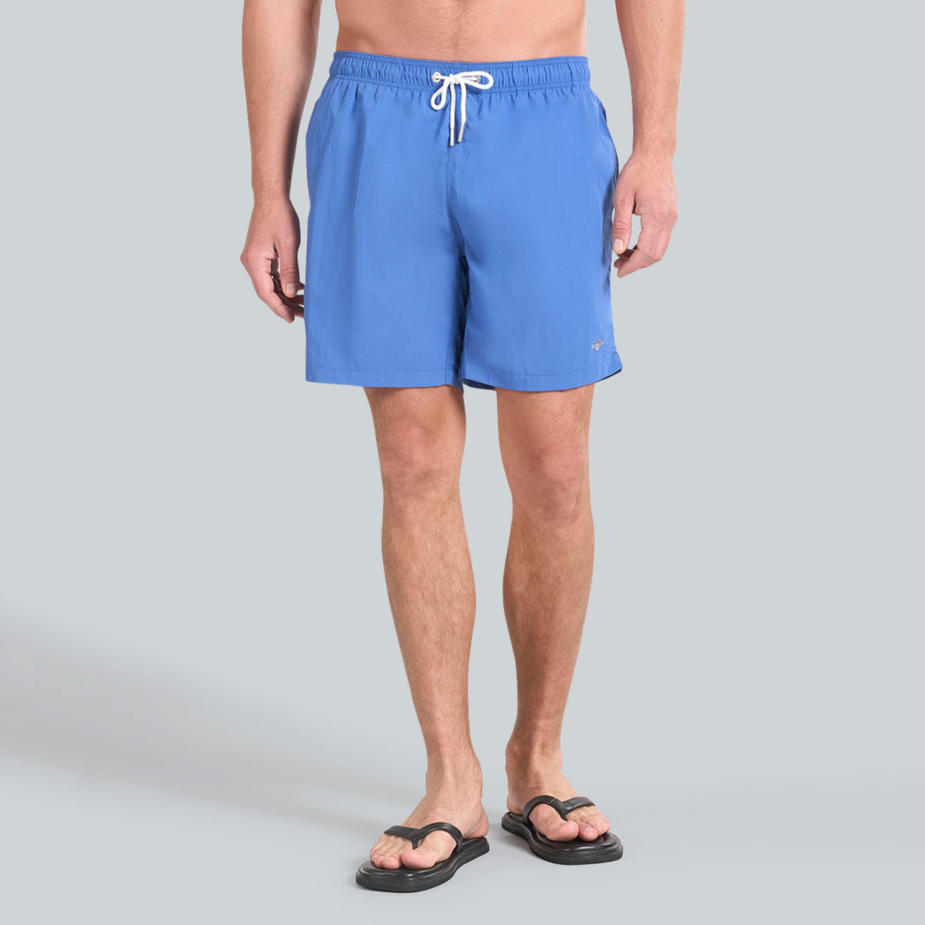 شورت سباحة رجالي بخصر متوسط ورباط سادة من جانت.-sports-gear-swimming-men-image-1