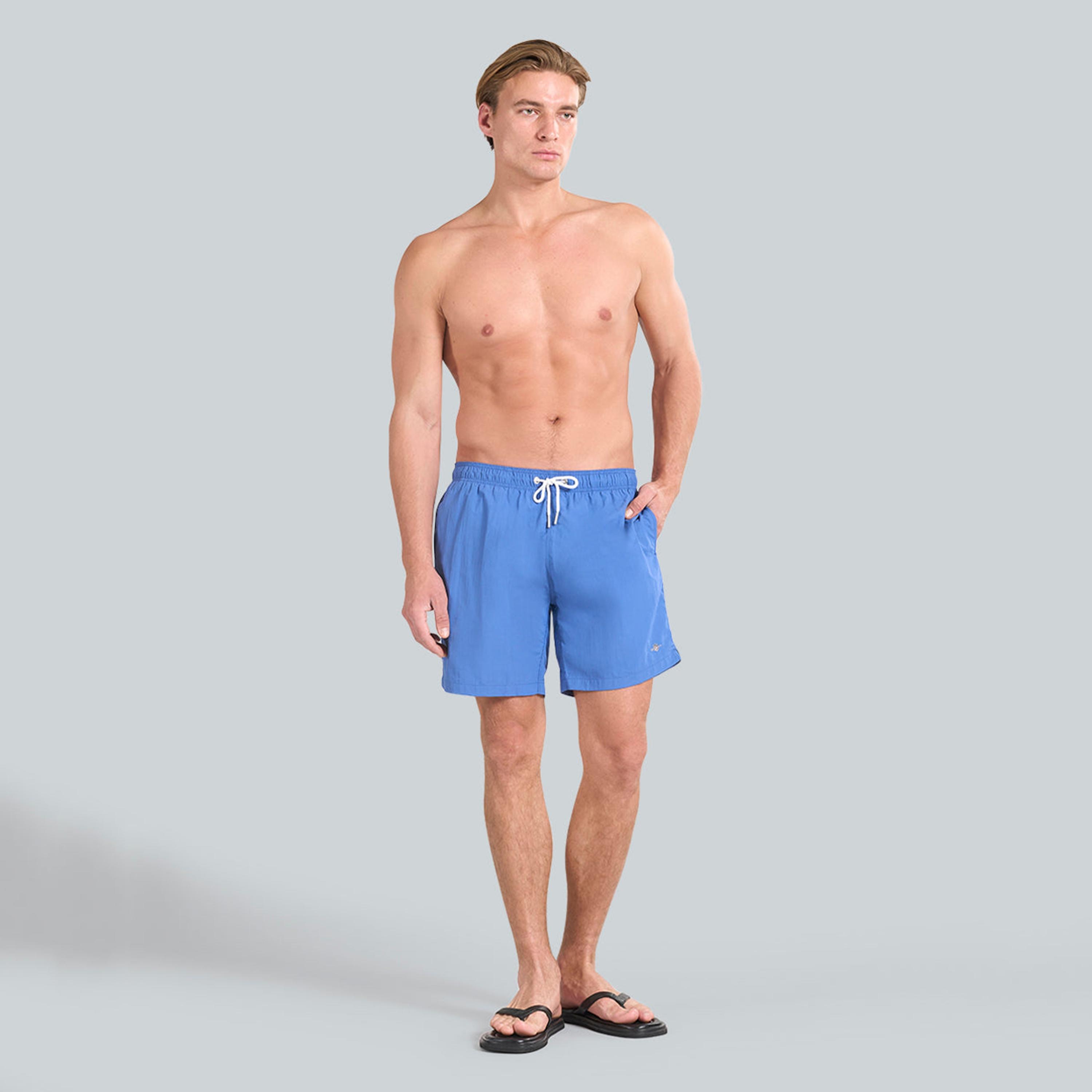 شورت سباحة رجالي بخصر متوسط ورباط سادة من جانت.-sports-gear-swimming-men-image-2
