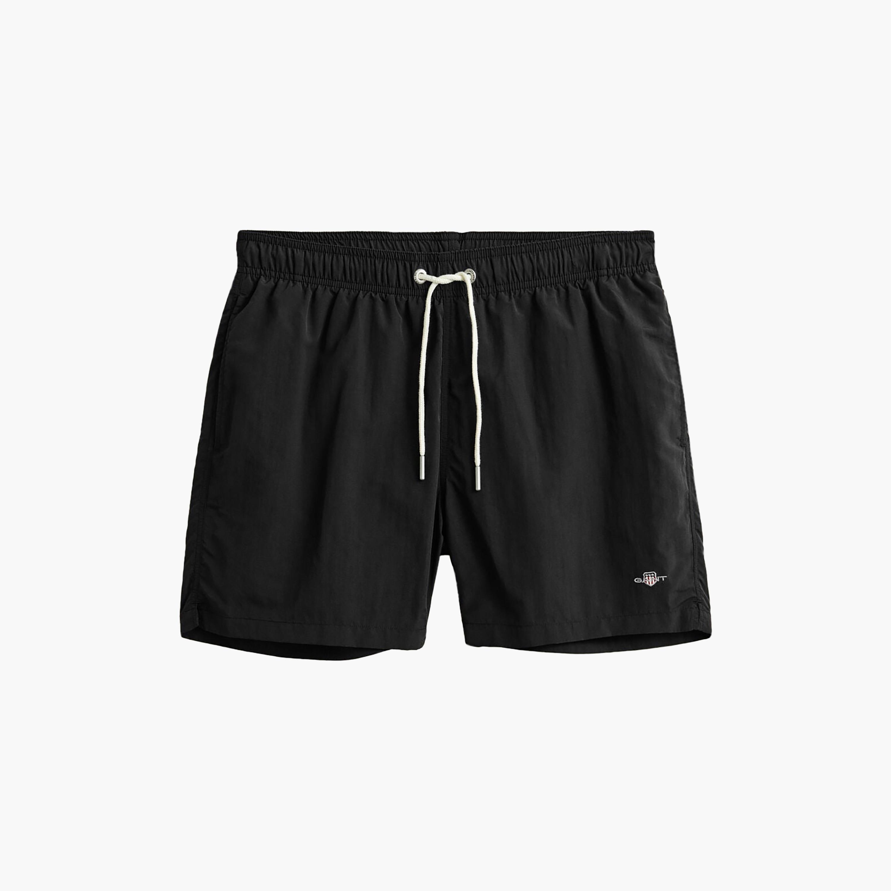 Gant Plain Mid-Rise Drawstring Waist Men's Swim Shorts-men-clothing-swimandbeach-shorts-image-5