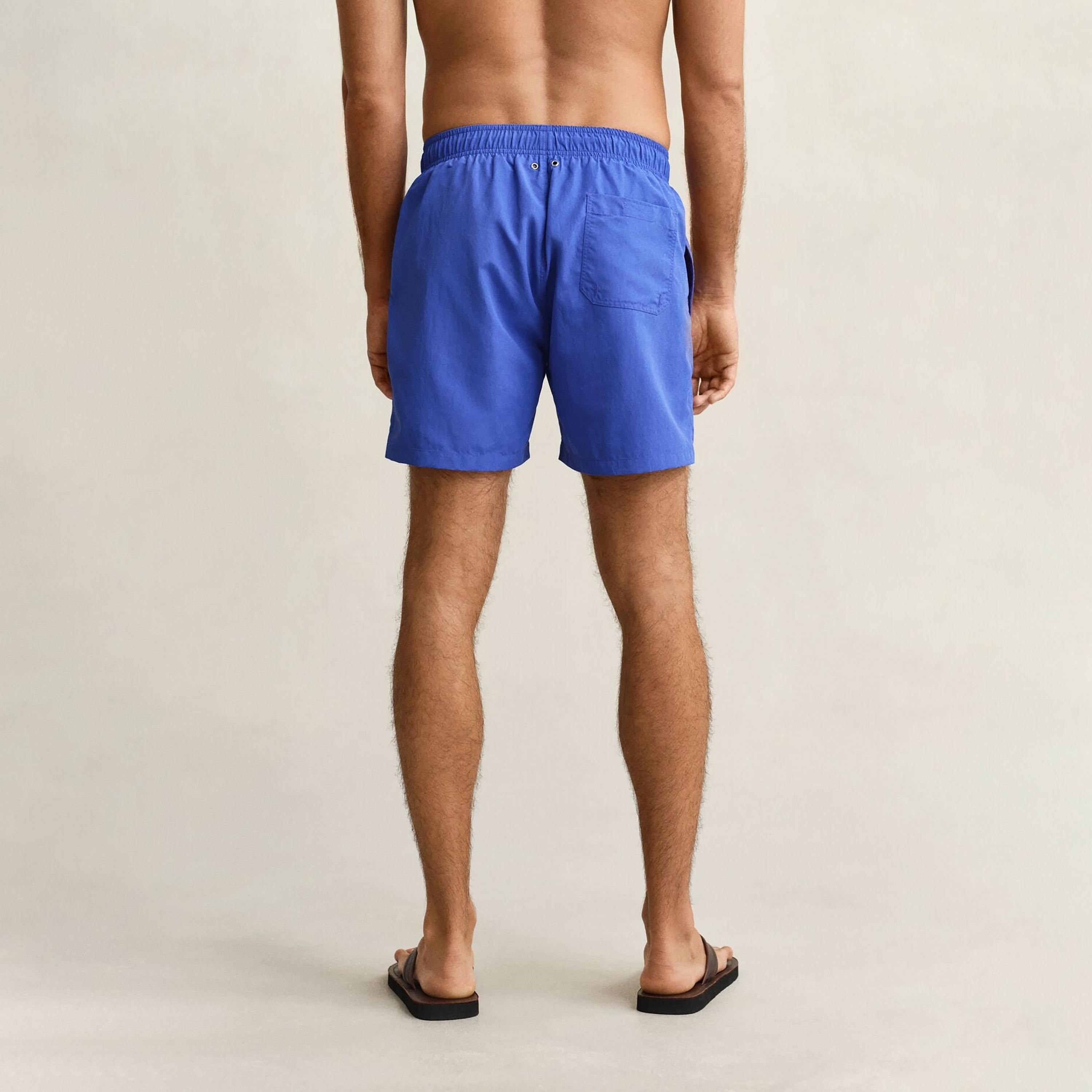 Gant Plain Mid-Rise Drawstring Waist Men's Swim Shorts-sports-gear-swimming-men-image-5